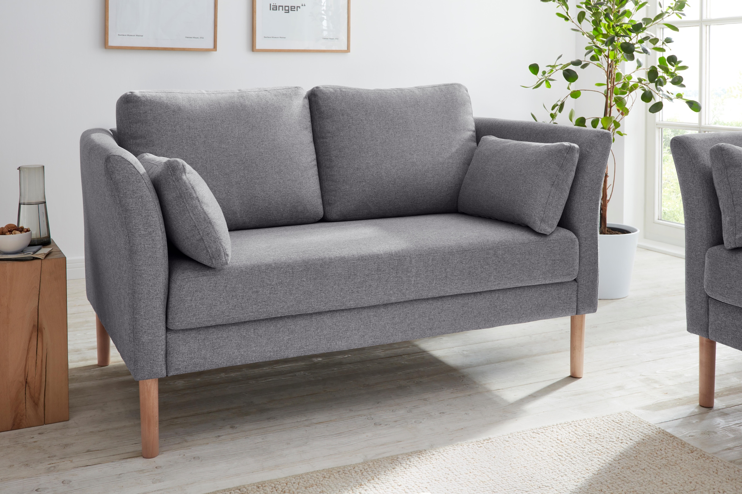 andas 2-Sitzer »Grenzda« Füsse aus Massivholz, Breite 152 cm