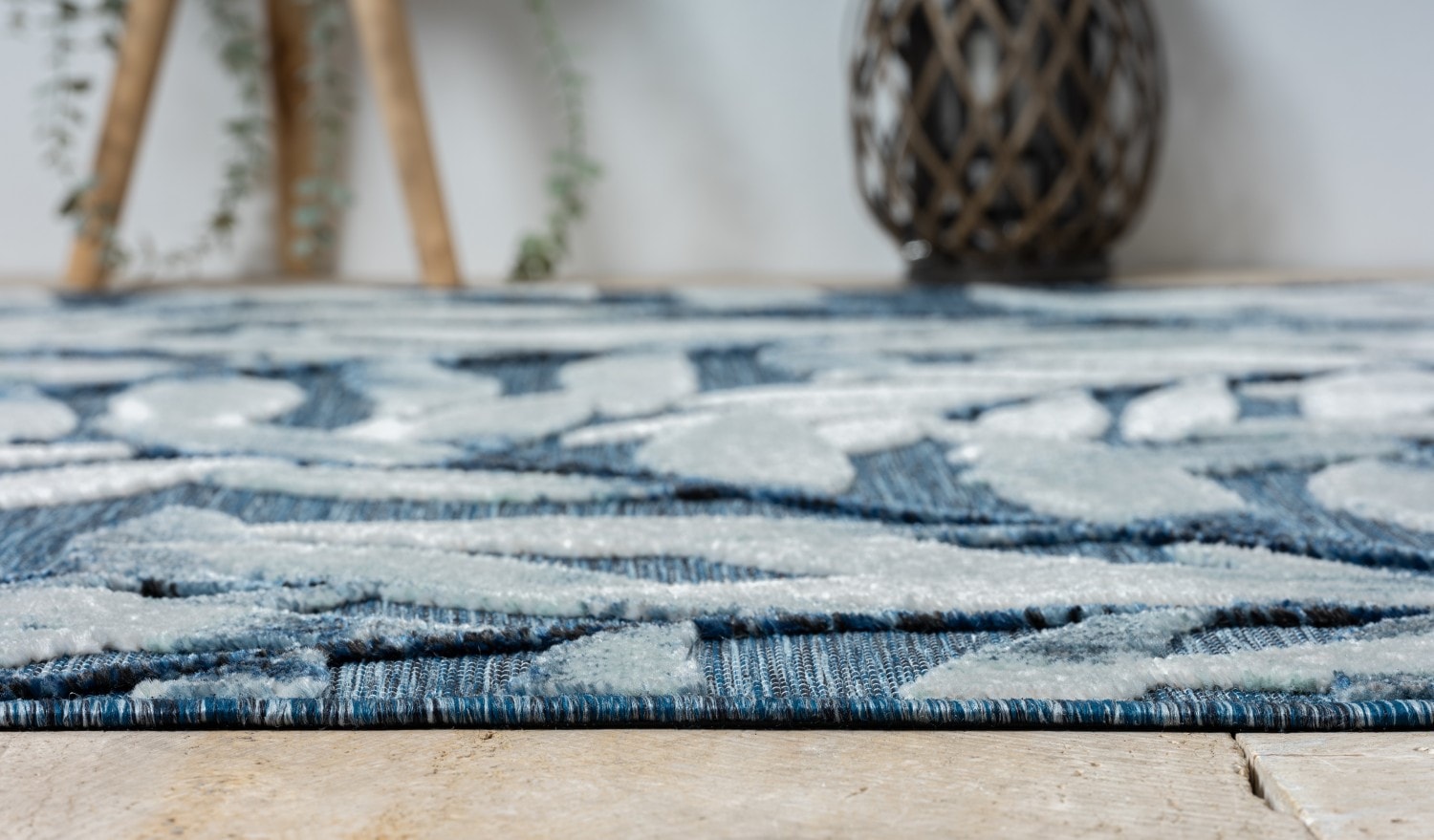 Myflair Möbel & Accessoires Teppich »Olivia, LAGERRÄUMUNG!« rechteckig 8 mm Höhe Blätter Motiv, Hoch-Tief Effekt, Outdoor geeignet, Balkon, Terrasse