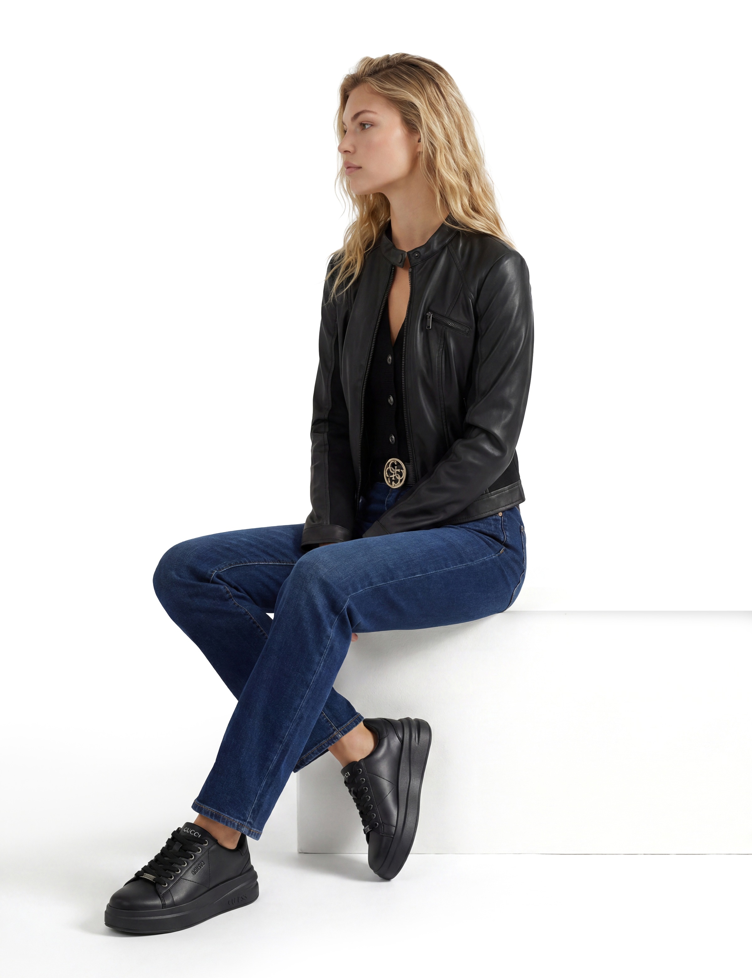 Guess Straight-Jeans »SEXY STRAIGHT« mit hohem Bund, Stretch-Denim