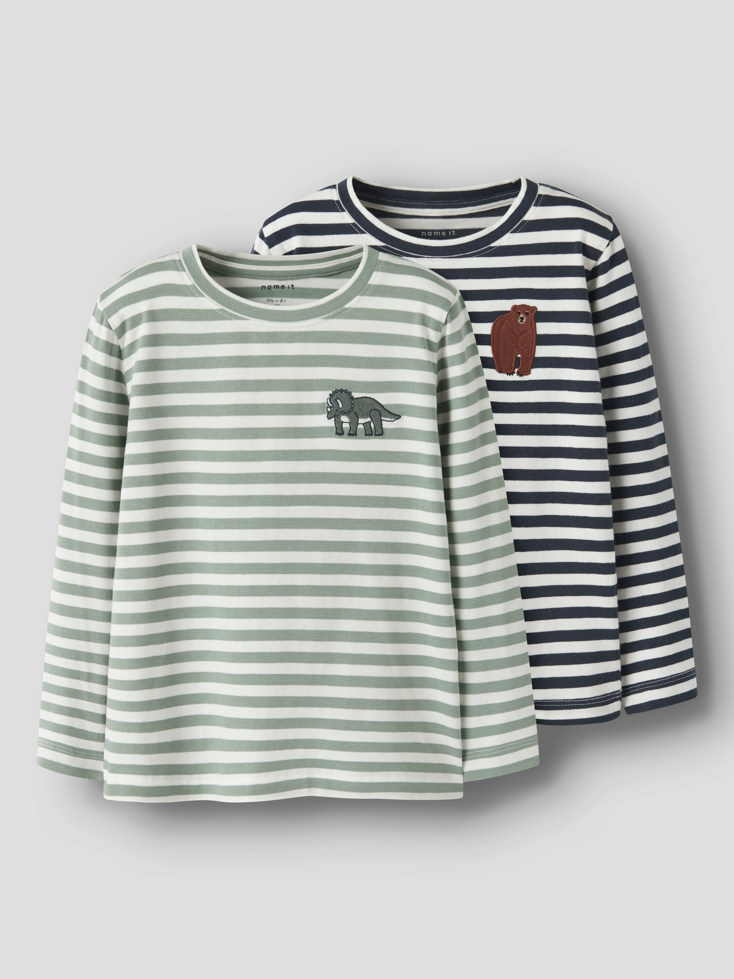 Name It Langarmshirt »NMMNITU 2P LS TOP PB«, (Packung, 2 tlg.)
