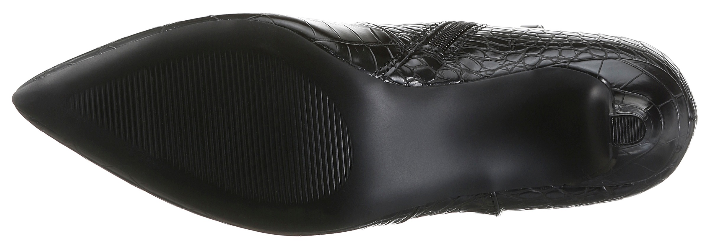 Aniston SHOES Stiefelette  Abendschuh, spitze Form, in Kroko-Optik - NEUE KOLLEKTION