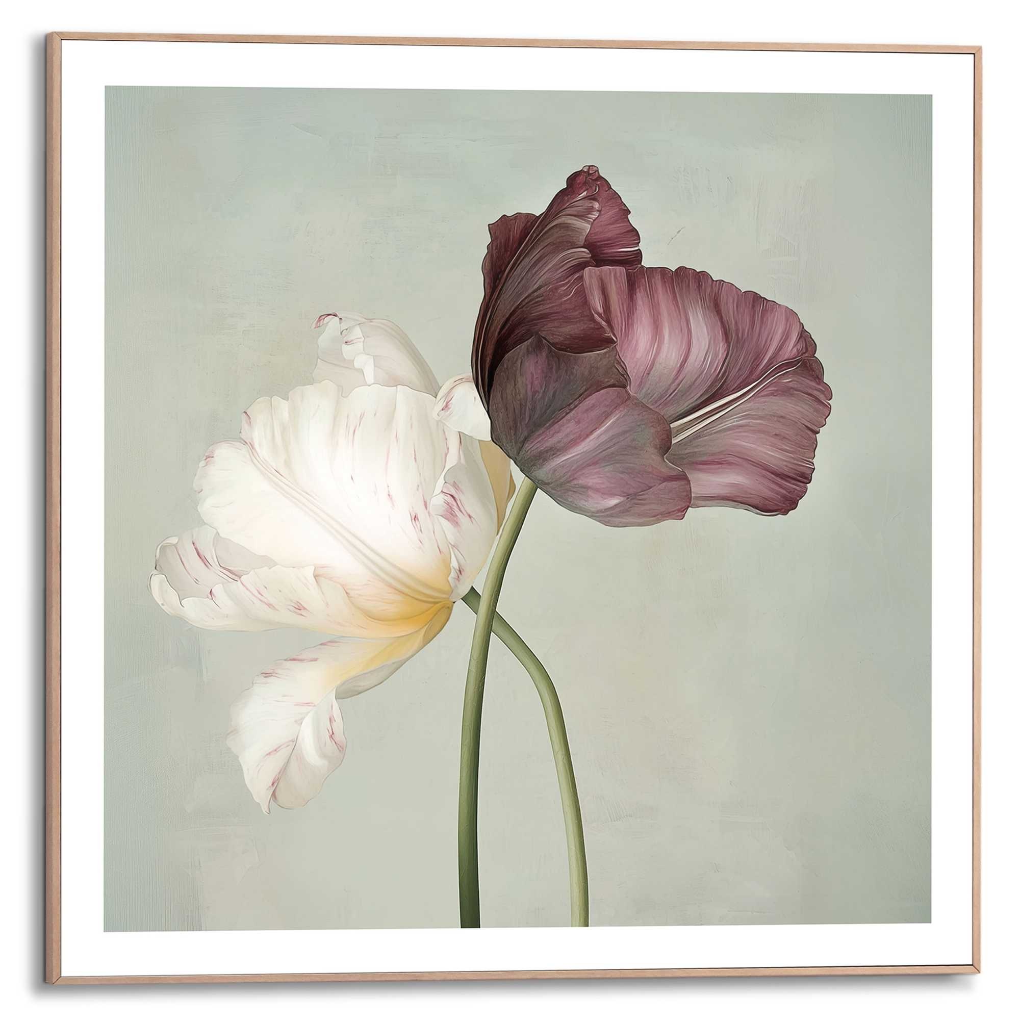 Image of Reinders Poster "Tulips" Wohnzimmer - Grün - MDF - Blumen und Pflanzen - 50x50 cm
