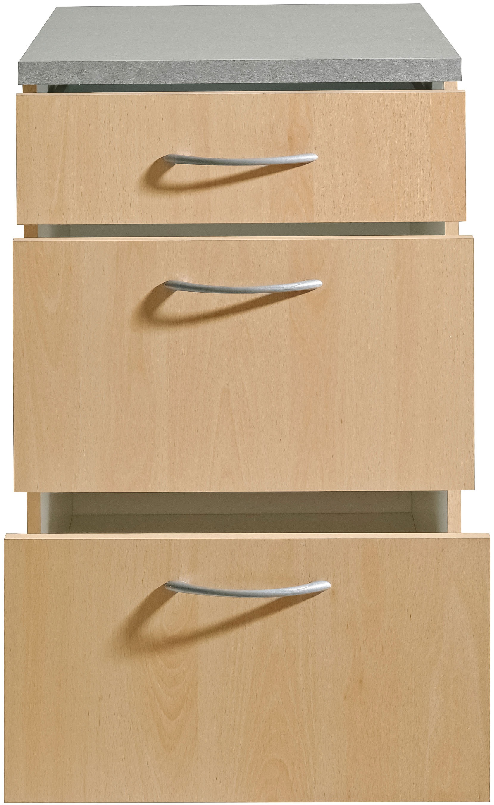 wiho Küchen Unterschrank »Kiel«, 50 cm breit, 60 cm tief, mit 2 grossen Auszügen und 1 Schublade