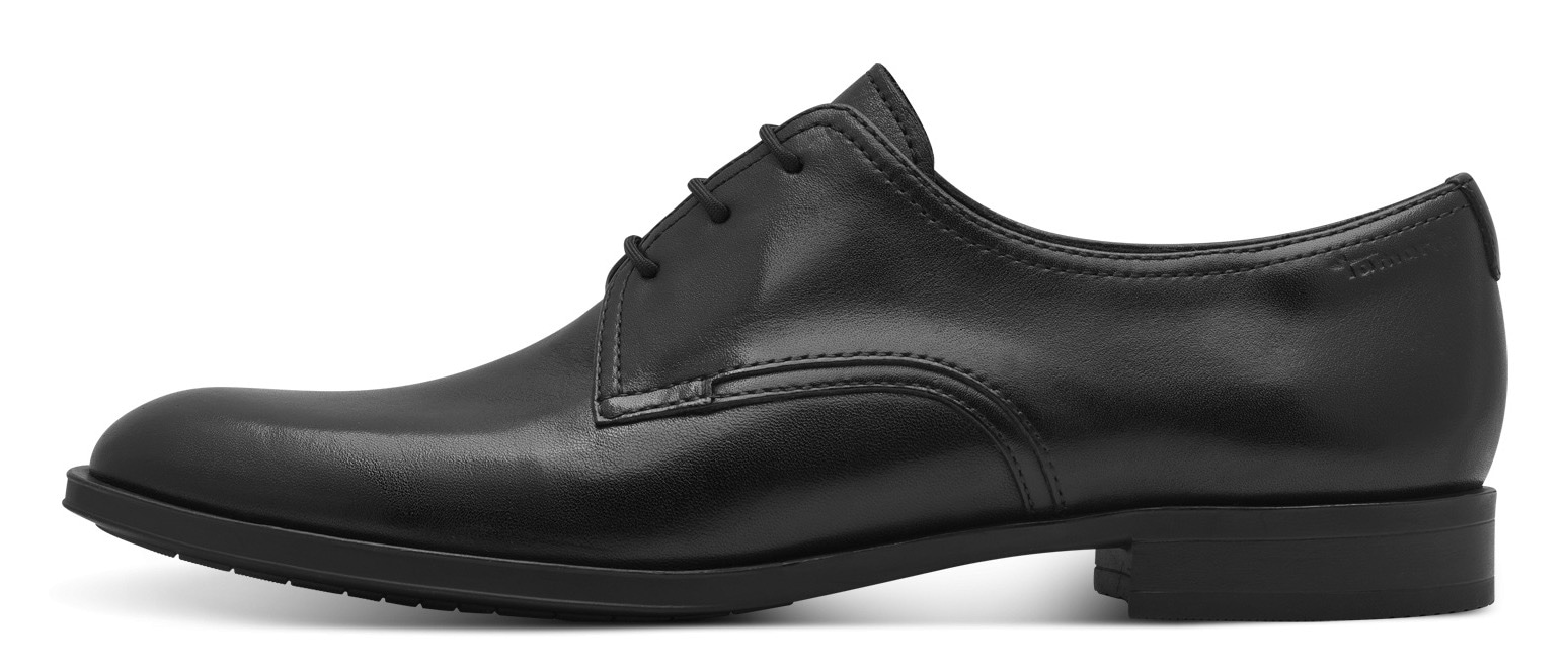 Tamaris Schnürschuh  , Blockabsatz, Halbschuh, Businessschuh mit Ziernähten