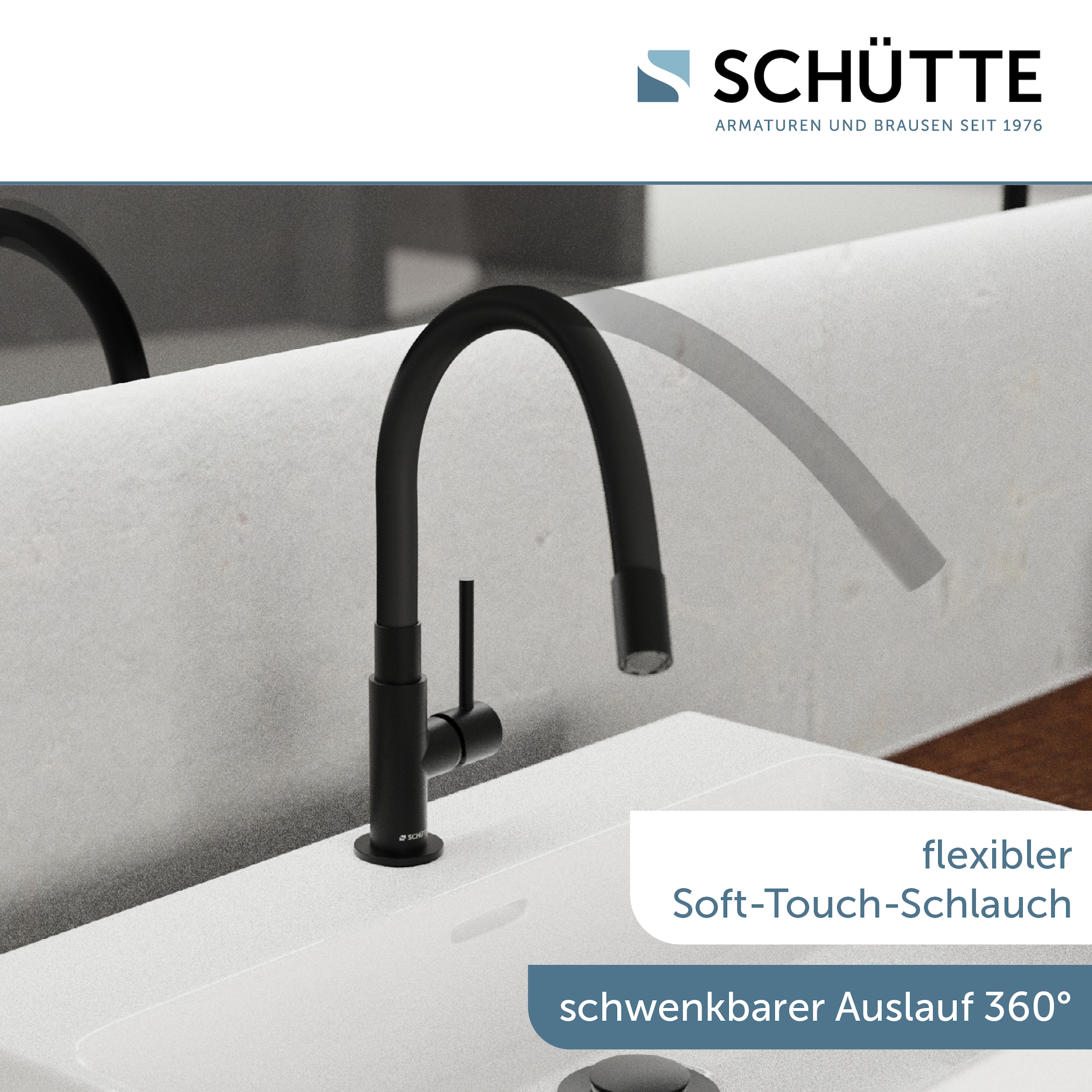 Schütte Robinet de lavabo »GLASGOW« robinetterie haute pression bain, robinet pivotant à 360°