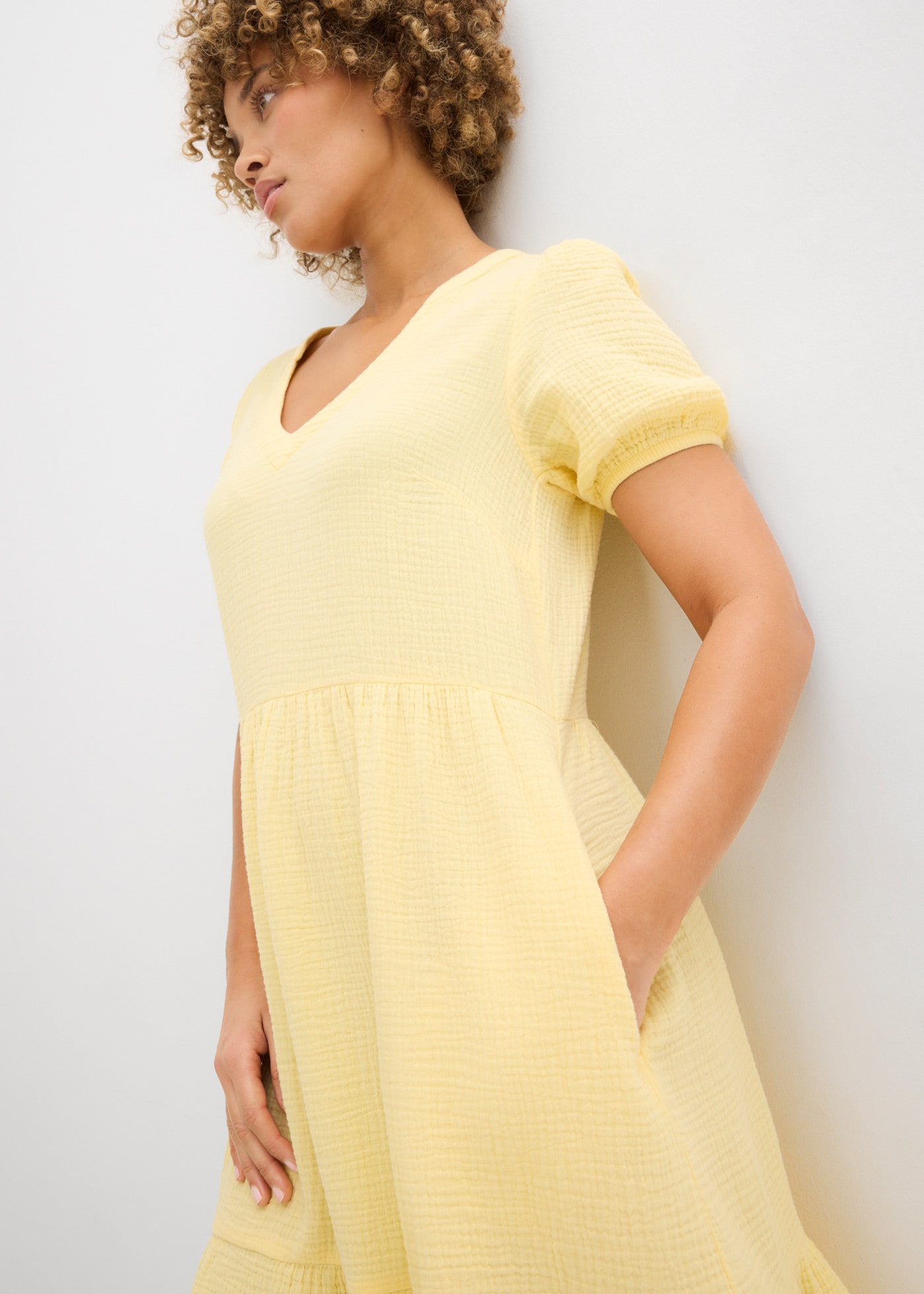bonprix Robe en sweat pour un look décontracté, robe oversize, en mousseline, en coton