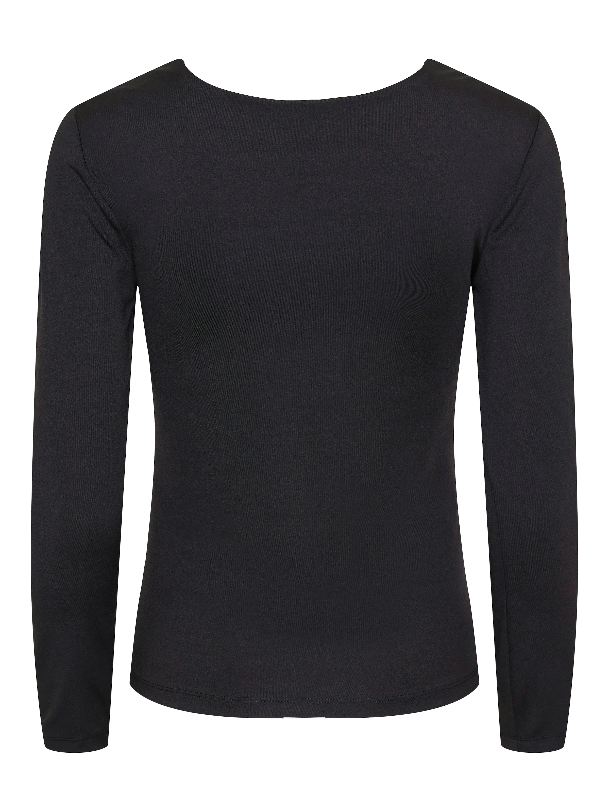 pieces T-shirt à manches longues »PCNEJA LS REVERSIBLE TOP NOOS EXP BC« 2 in 1 umkehrbar 2 Ausschnittvarianten