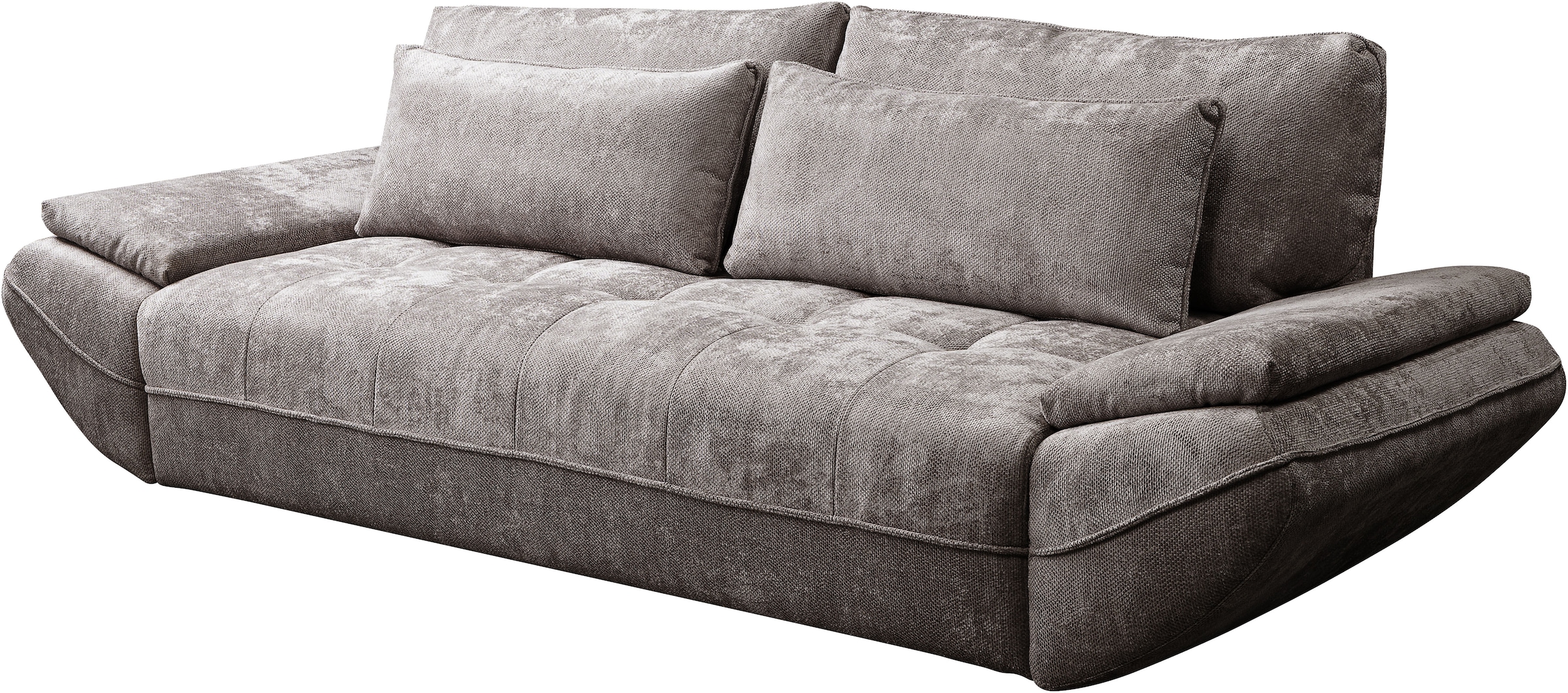 exxpo - sofa fashion Canapé Big incl. fonction lit et coffre, grand confort d'assise, matelassage sur l'assise