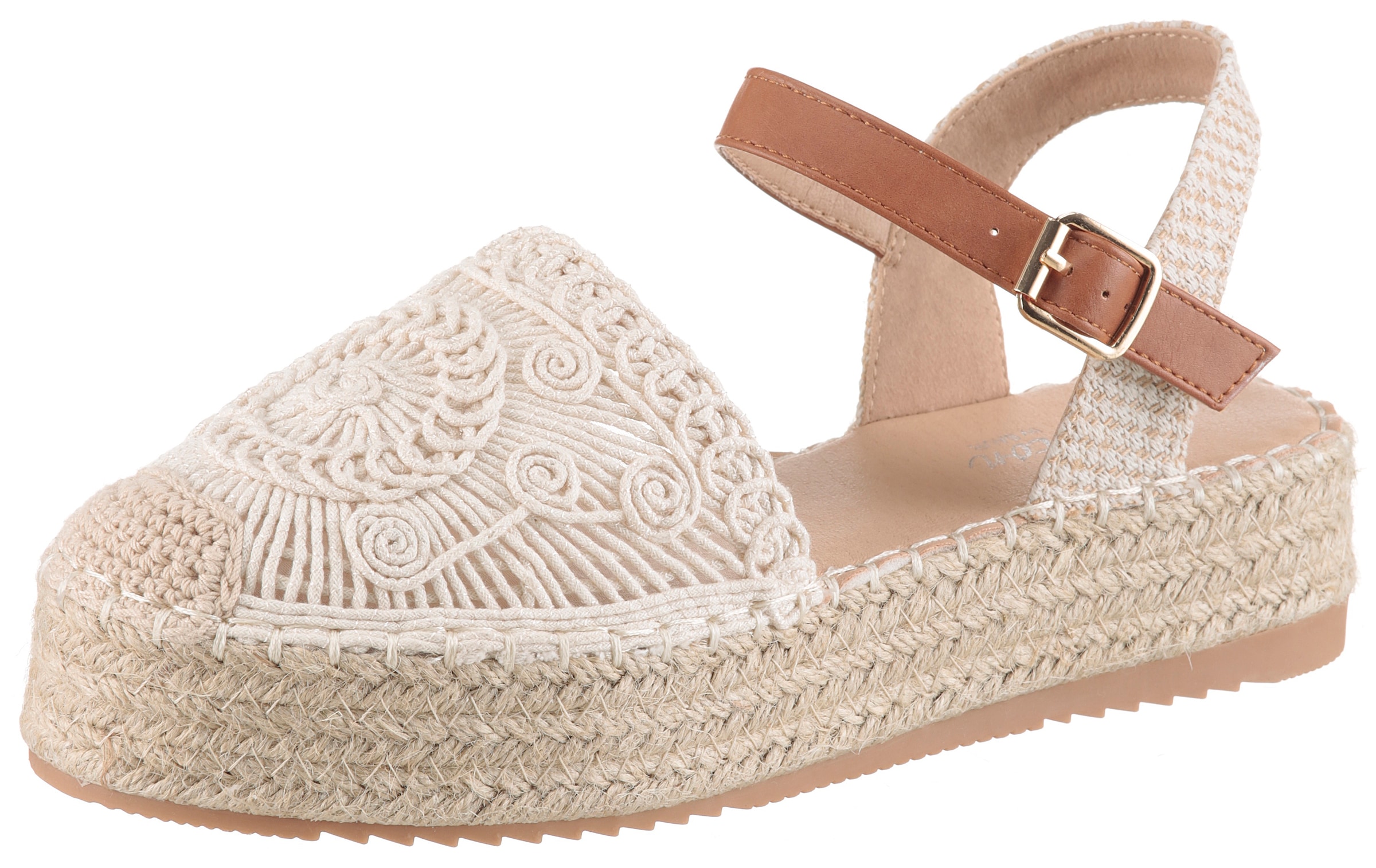 Aniston SHOES Sandale à plateforme  Sandale au crochet, chaussure d'été, chaussure de vacances - NOUVELLE COLLECTION