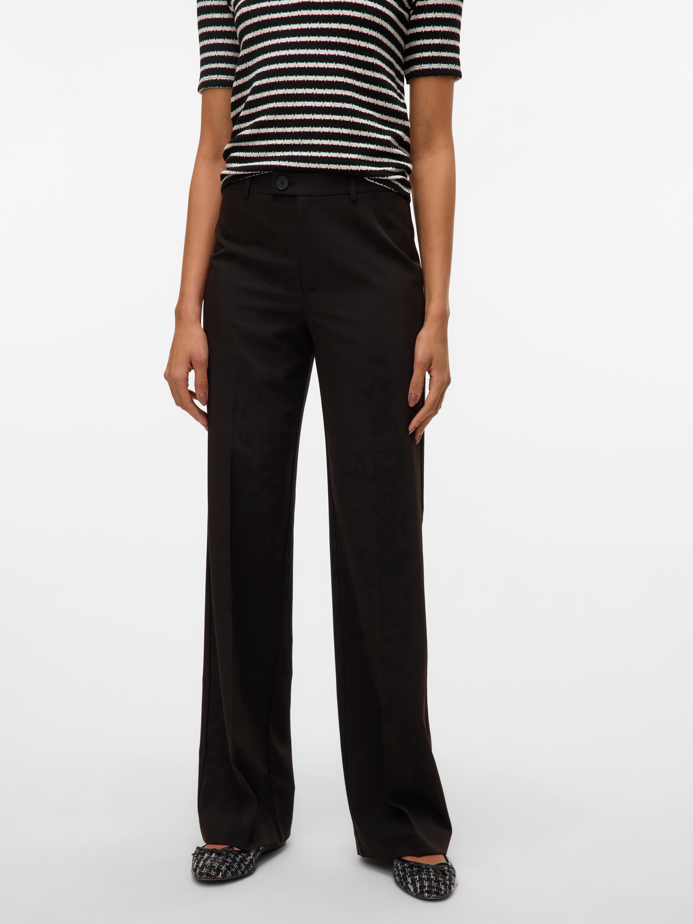 Image of Vero Moda Anzughose "VMTEXAS MW STRAIGHT PANT NOOS" Materialmix, straight fit