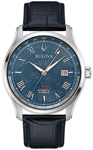 Bulova Mechanische Uhr »96B385«, Armbanduhr, Herrenuhr, Automatik, Lederarmband, Saphirglas, Datum