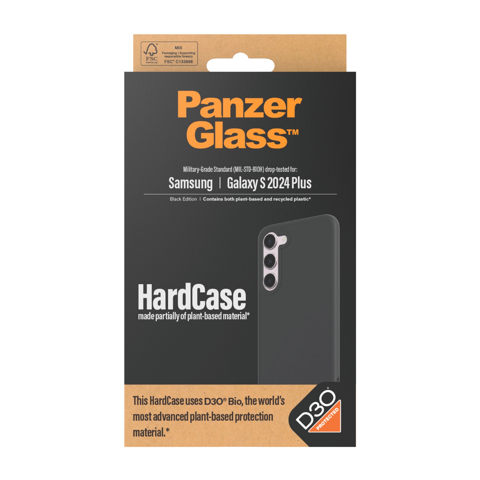 PanzerGlass Handyhülle »HardCase aus D3O für Samsung Galaxy S24 Plus«, Militärstandard MIL-STD 810H Backcover Schutzhülle stossfest kratzfest