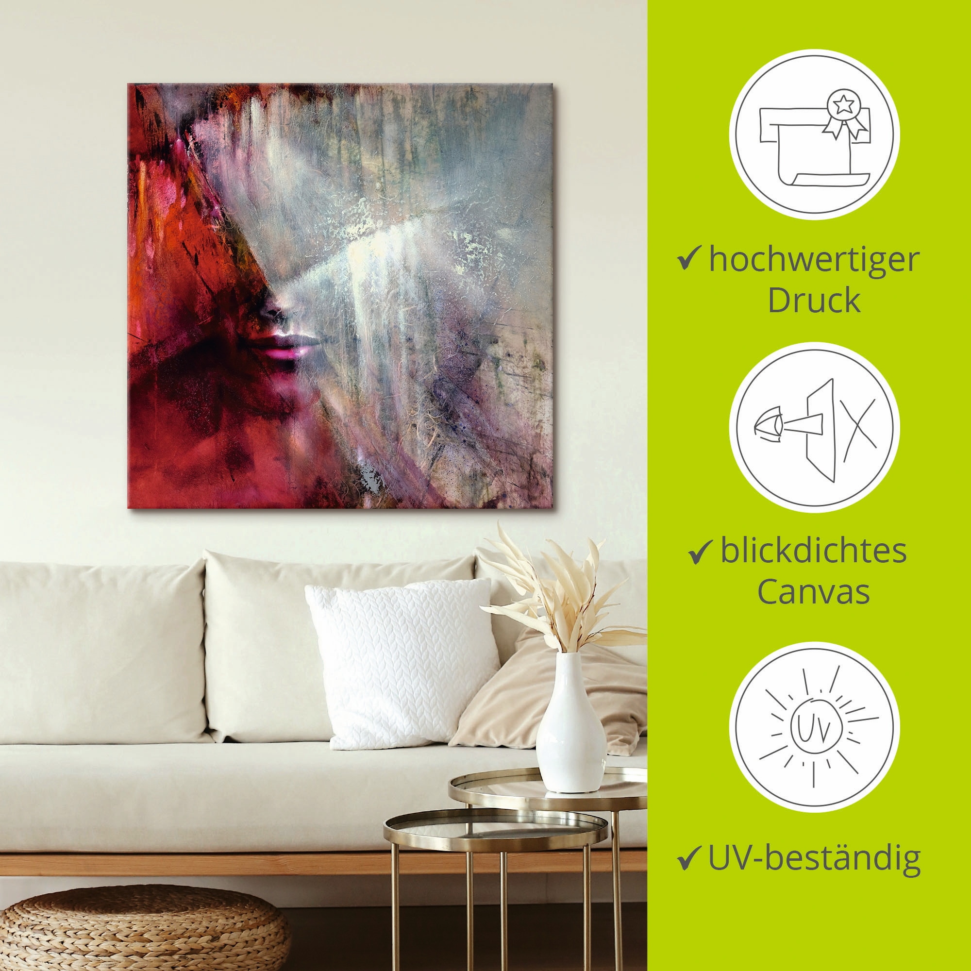 Artland Tableau sur toile »Julia« 1 cuis tlg. auf Holzrahmen gespannt