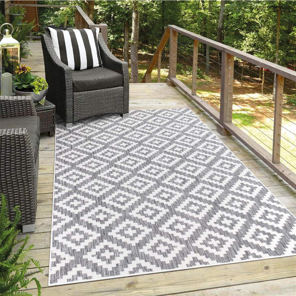 erhältlich Wetterfest, auch quadratischer Form in kaufen jetzt rechteckig, Carpet Flachgewebe, City Teppich »Outdoor«,