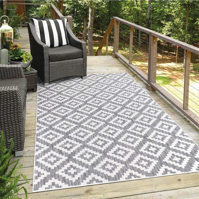 Carpet City Teppich »Outdoor«, rechteckig, Wetterfest, Flachgewebe, auch in  quadratischer Form erhältlich jetzt kaufen