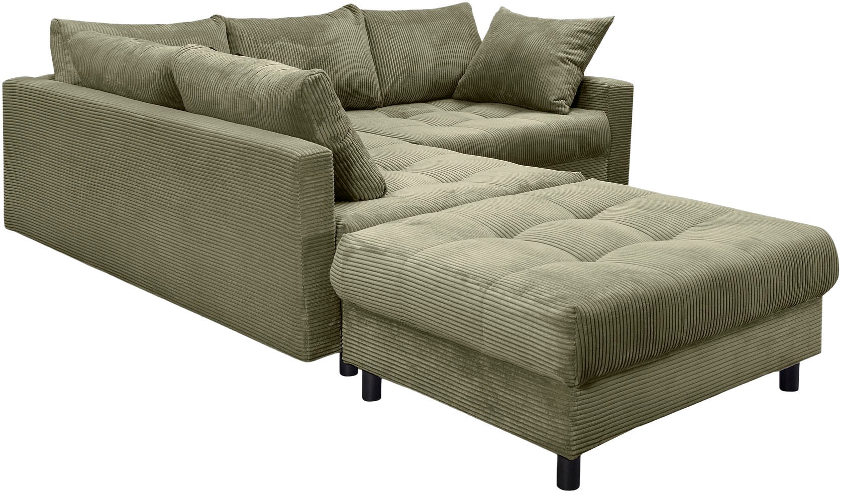 Home affaire Ecksofa »Toni L-Form«, Ottomane beidseitig montierbar, Federkern-Polsterung