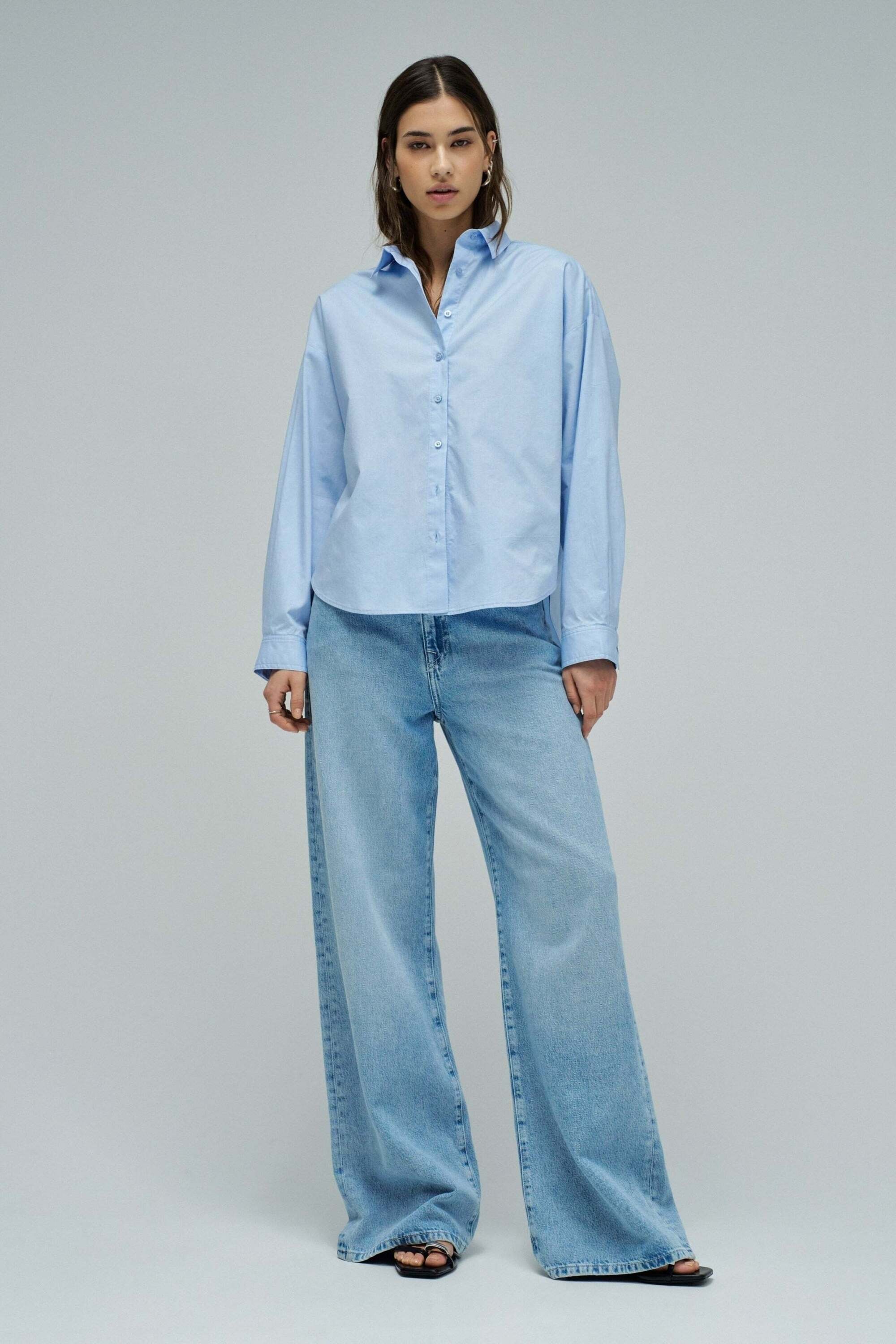 Salsa Langarmbluse »Salsa Jeans Langarmbluse Oversize Basic«