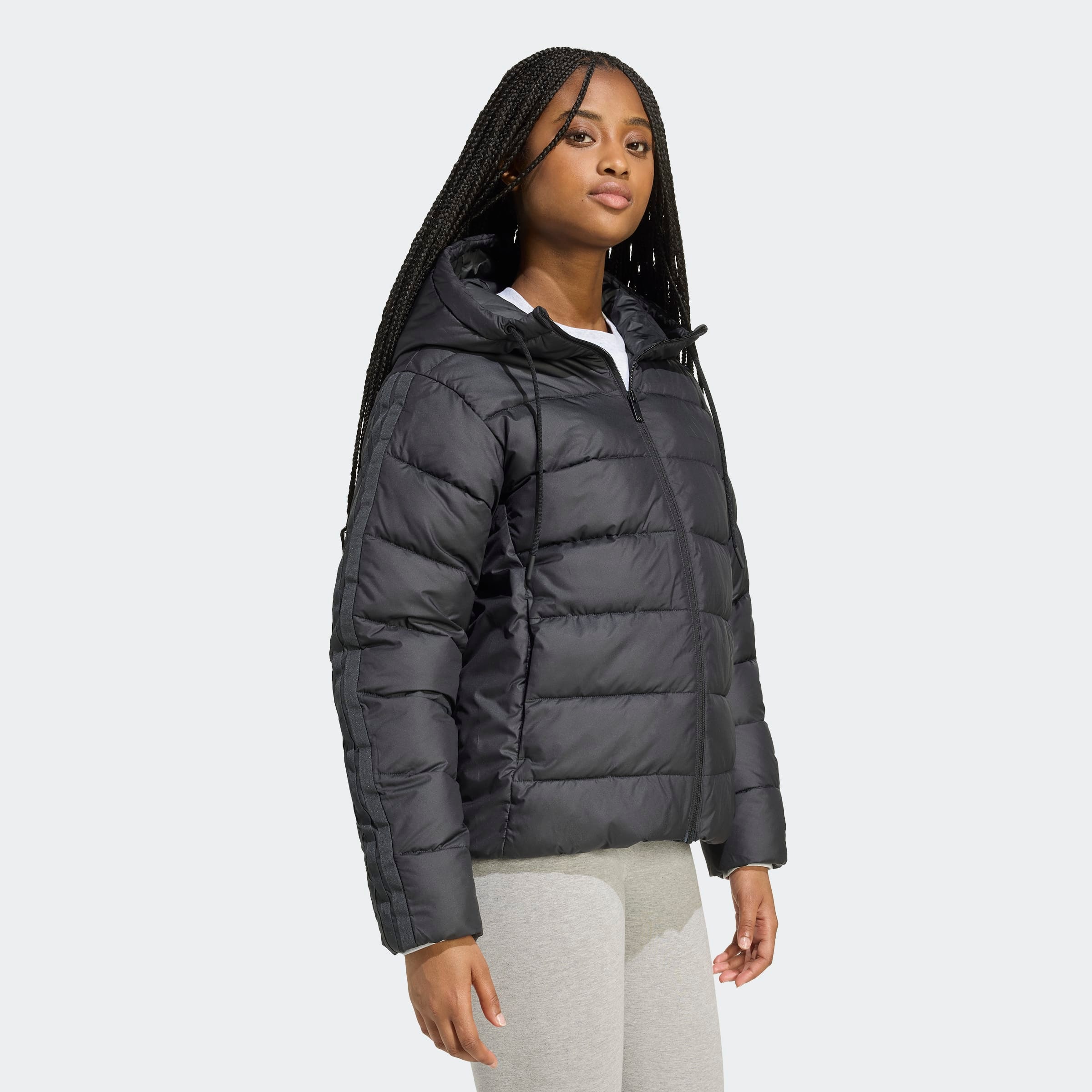 adidas Sportswear Steppjacke »ESSENTIALS CLIMAWARM 3-STREIFEN« mit Kapuze, CLIMAWARM