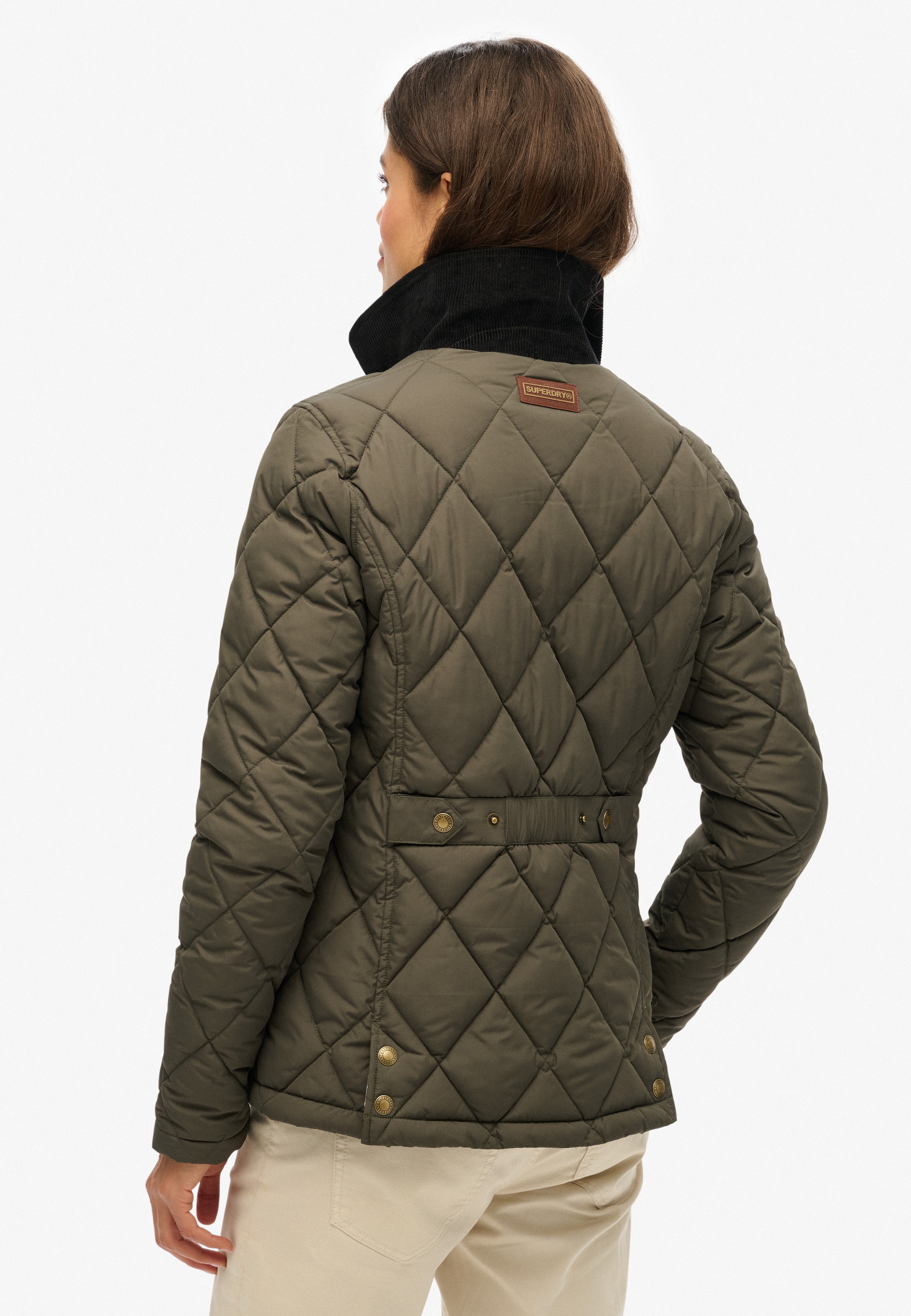 Superdry Veste matelassée »CORD TRIMMED LINER JACKET« ohne Kapuze