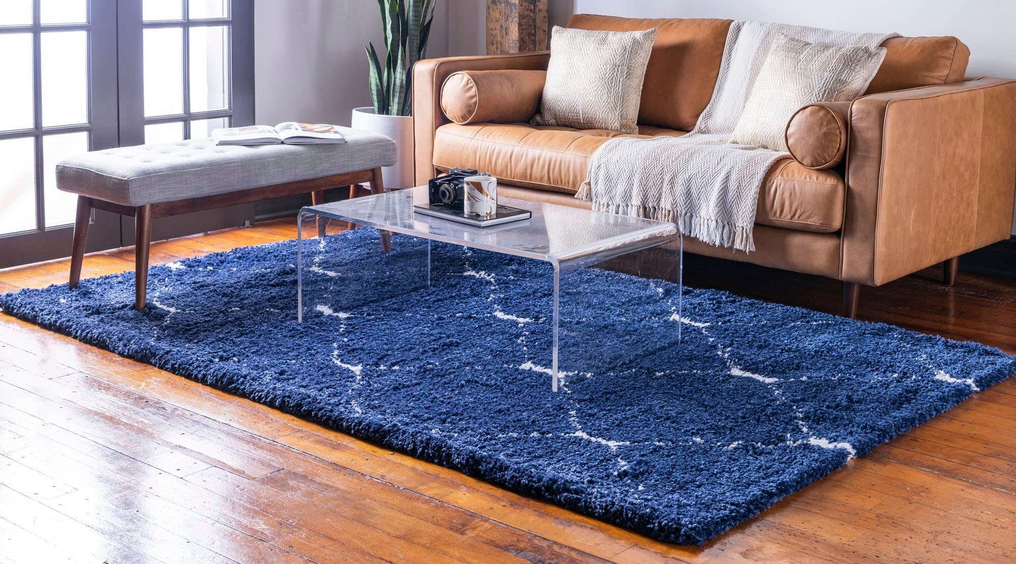 Myflair Möbel & Accessoires Hochflor-Teppich »Temara Shag, LAGERRÄUMUNG!«, rechteckig, 51 mm Höhe, gewebt, Rauten Design, weich & kuschelig