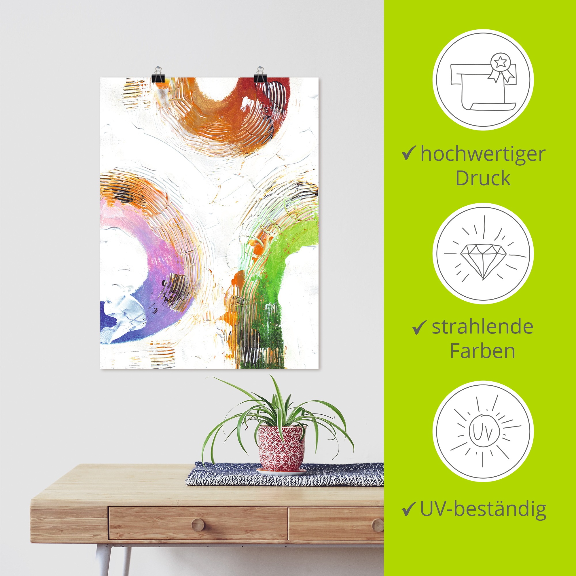 Artland Wandbild »Die Kreise eines Lebens« Gegenstandslos 1 Stk. tlg. als Alubild, Leinwandbild, Poster, Wandaufkleber in verschied. Grössen