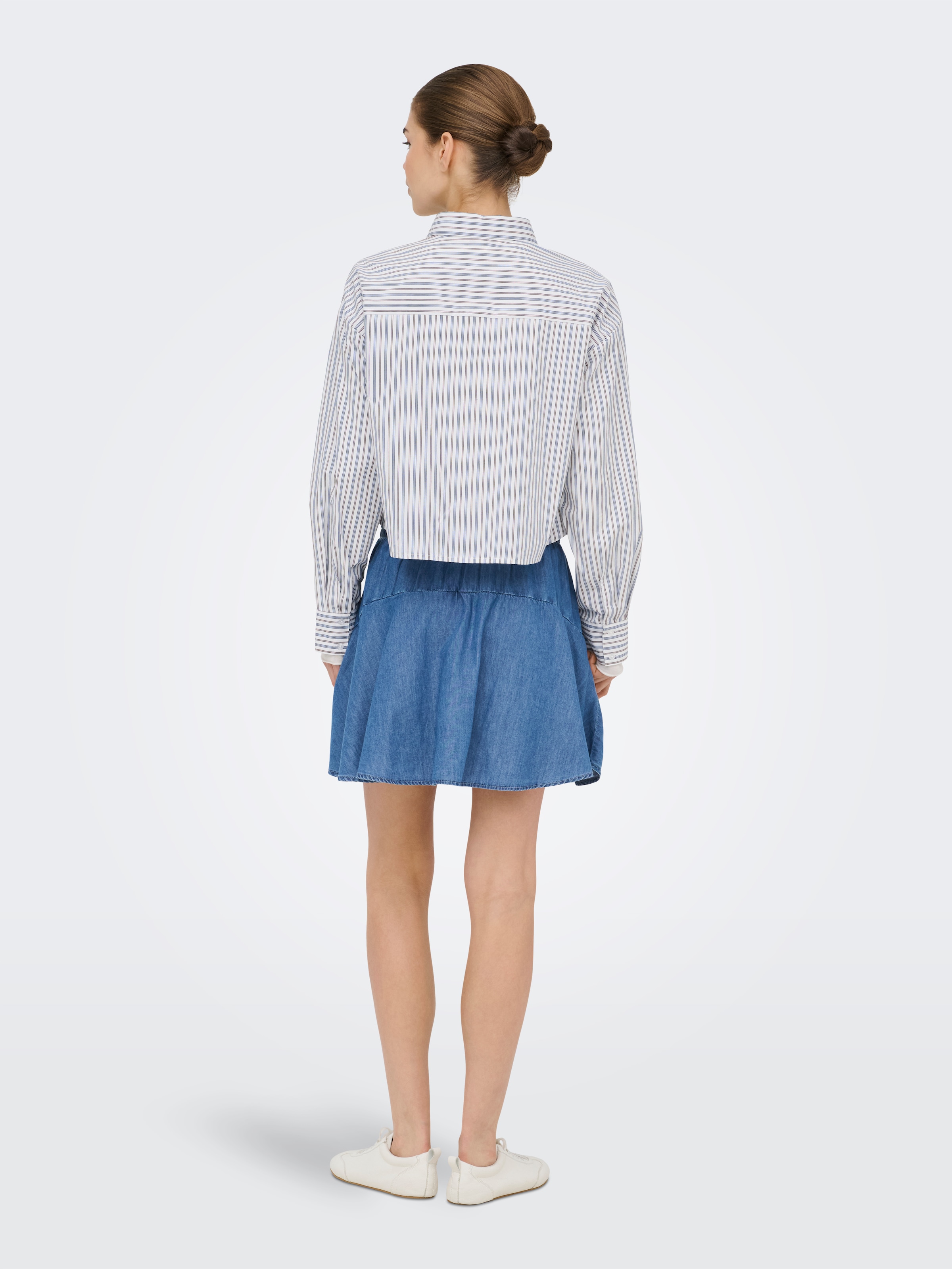 ONLY Jupe-culotte »ONLBEA ELAS STRING CUT SKORT DNM« mélange de coton