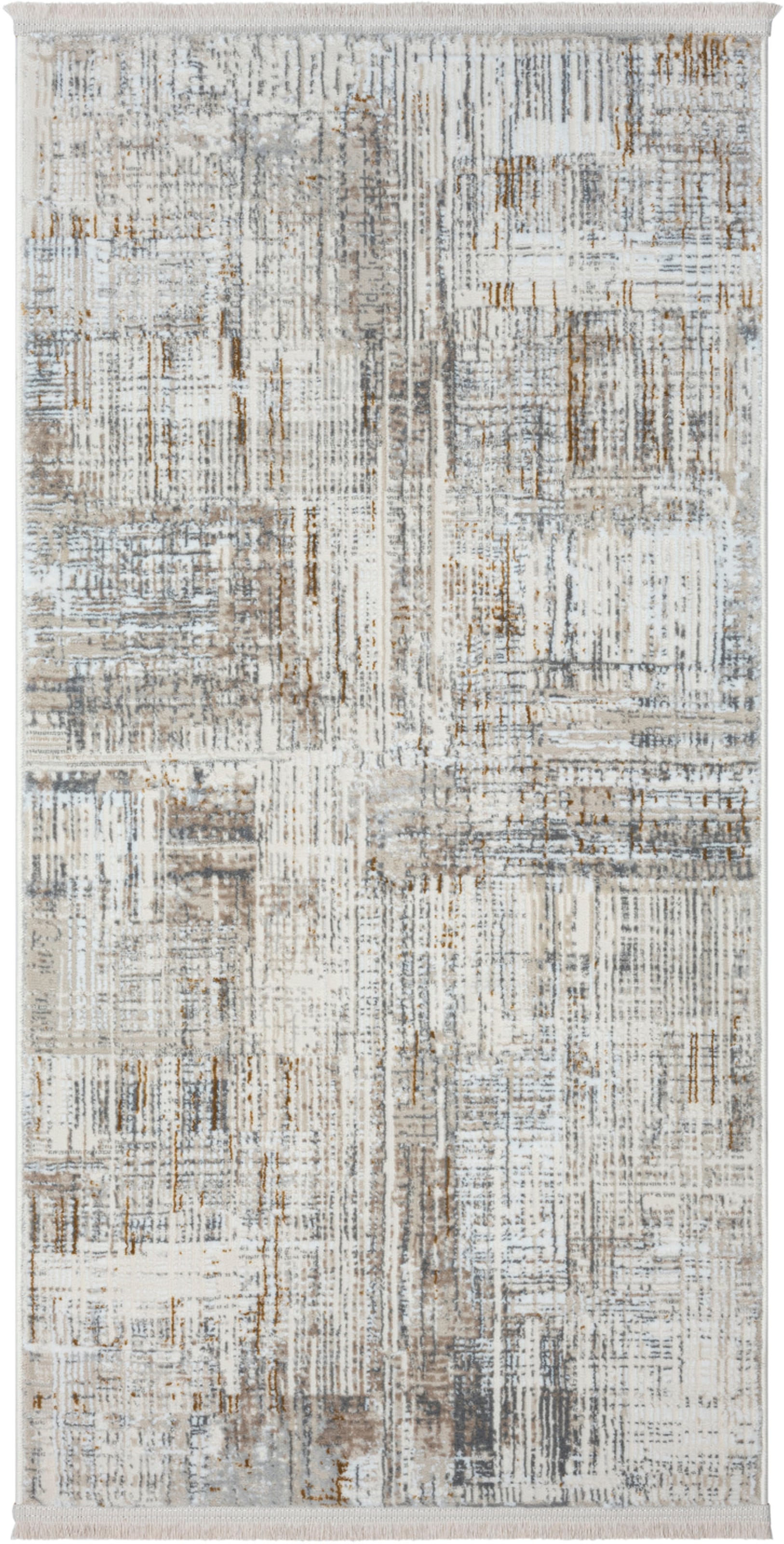 Myflair Möbel & Accessoires Teppich »My Taste« rechteckig 10 mm Höhe Kurzflor, Retro-Design, besonders weich durch Microfaser,  mit Fransen