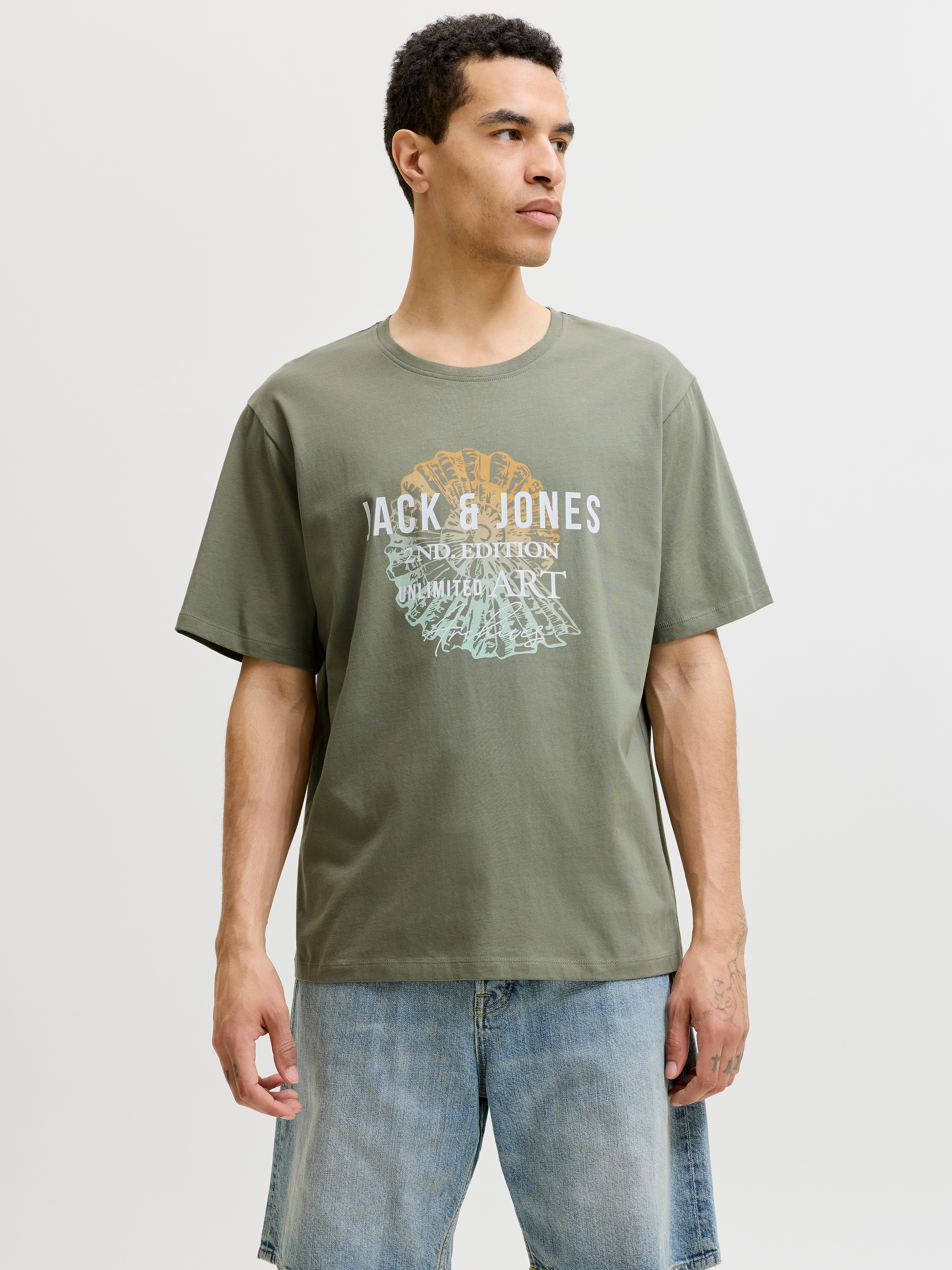 Jack & Jones Shirt à col rond »JJGRADIENT PRINT TEE SS CREW NECK«