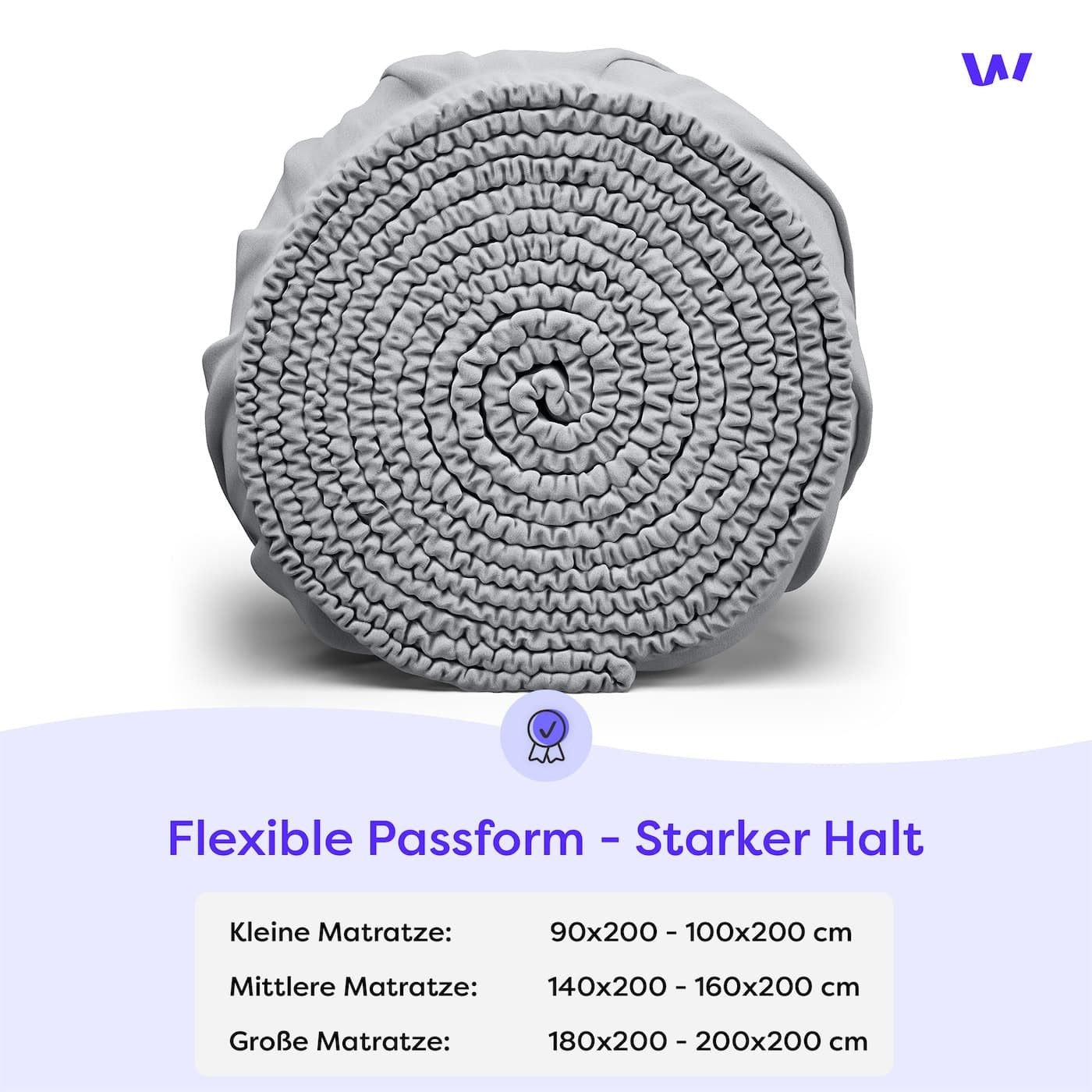 Wolkenfeld Draps de lit »100% Baumwolle - Superweiches Bettlaken für Matratzen von 5 bis 20cm« Rutschfest & Blickdicht - 90x200, 140x200, 160x200, 180x200 200x200