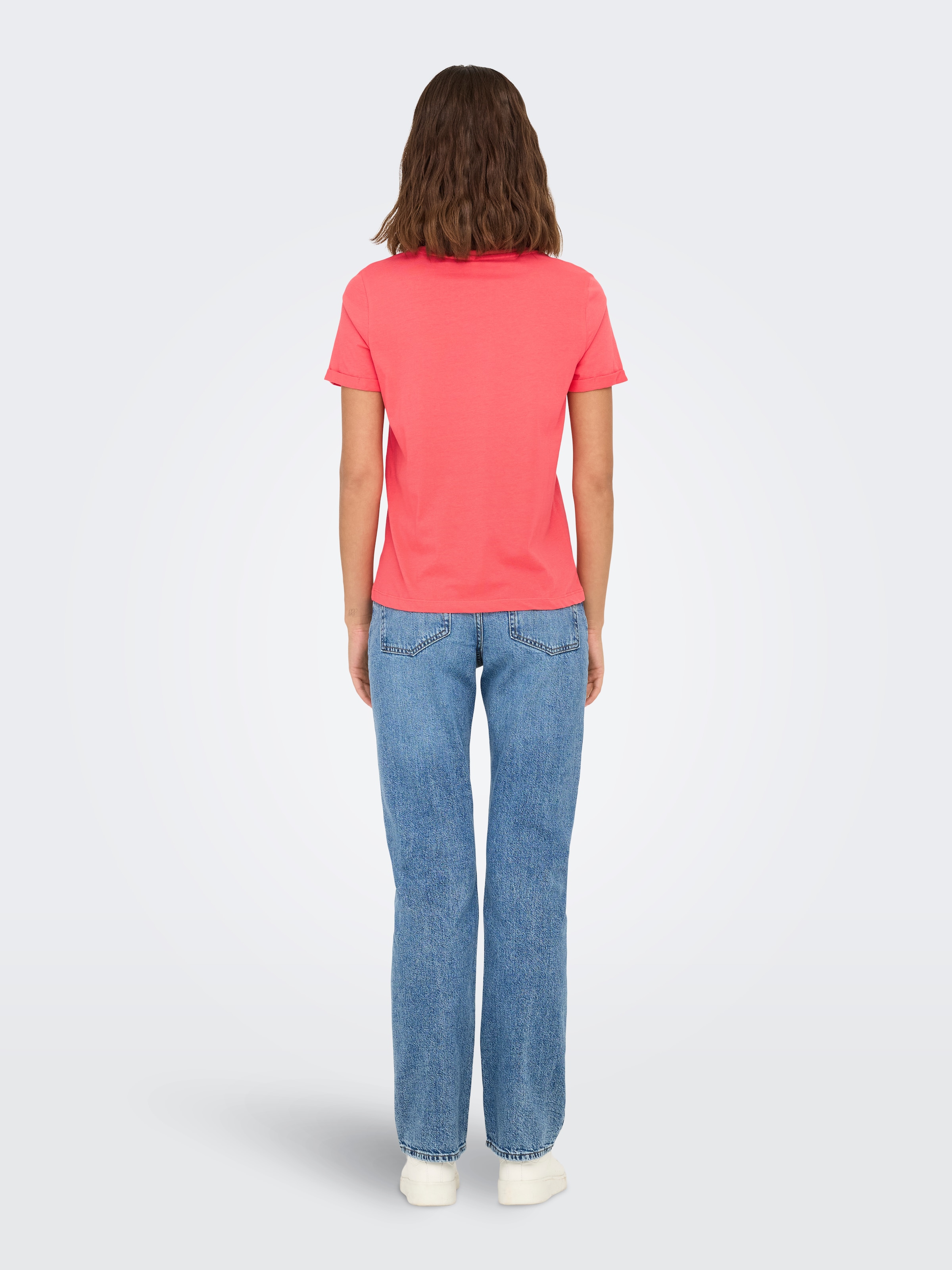ONLY Kurzarmshirt »ONLGITTE LIFE REG S/S TOP BOX CS JRS«