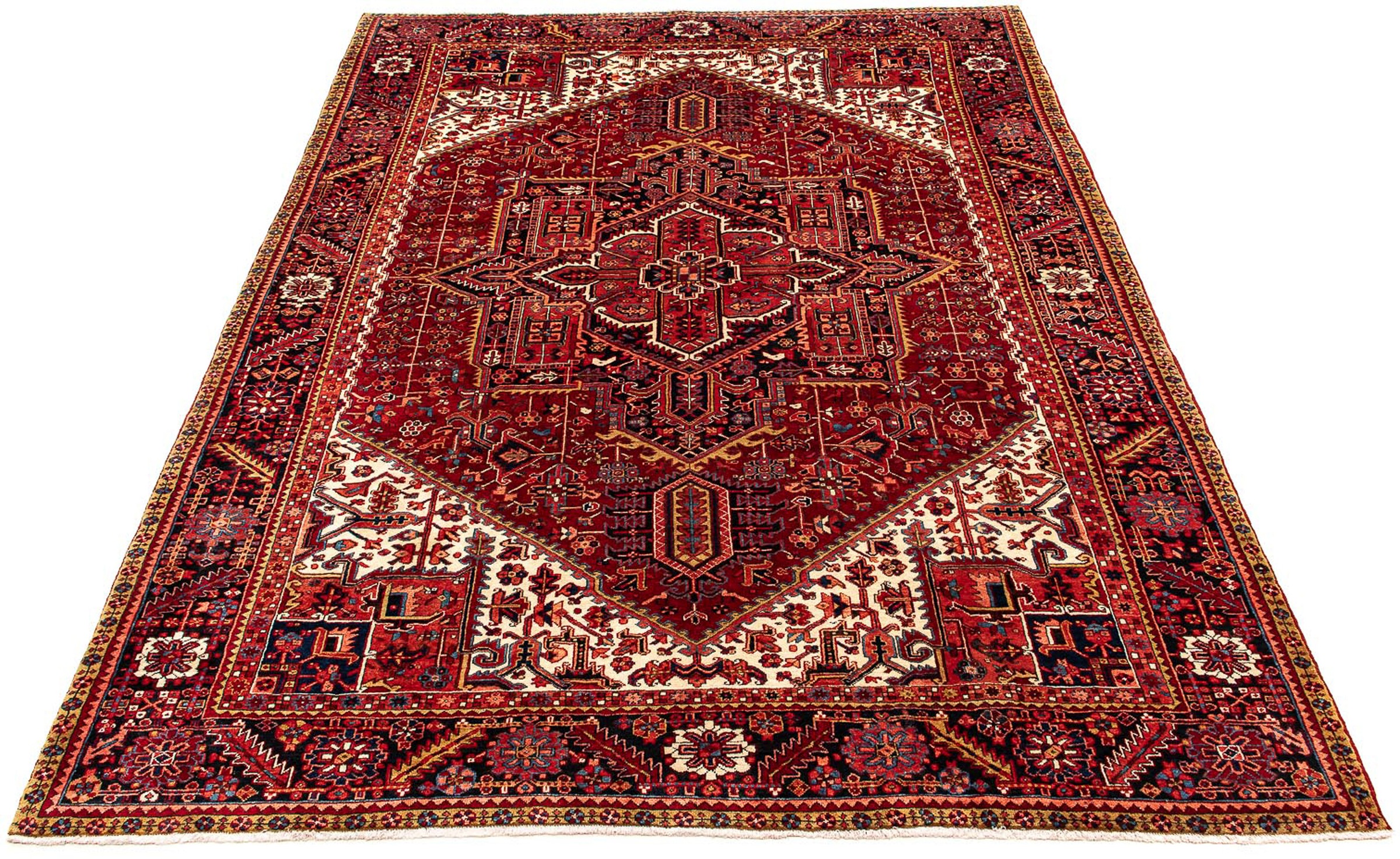 Image of morgenland Orientteppich »Perser - Nomadic - 393 x 304 cm - dunkelrot«, rechteckig, 10 mm Höhe, Wohnzimmer, Handgeknüpft, Einzelstück mit Zertifikat bei Ackermann Versand Schweiz