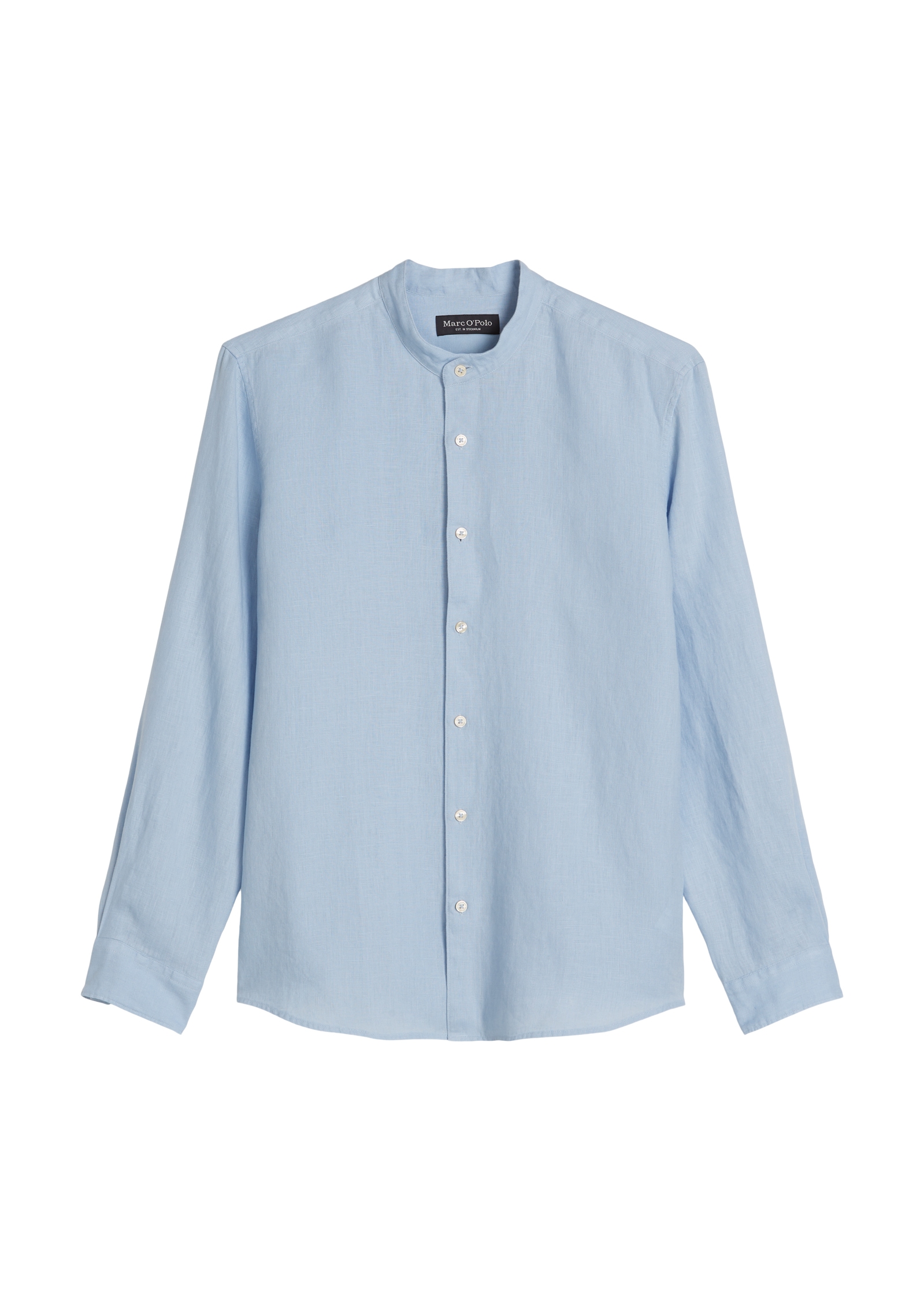 Marc O'Polo Chemise en lin regular en pur lin, chemise col montant