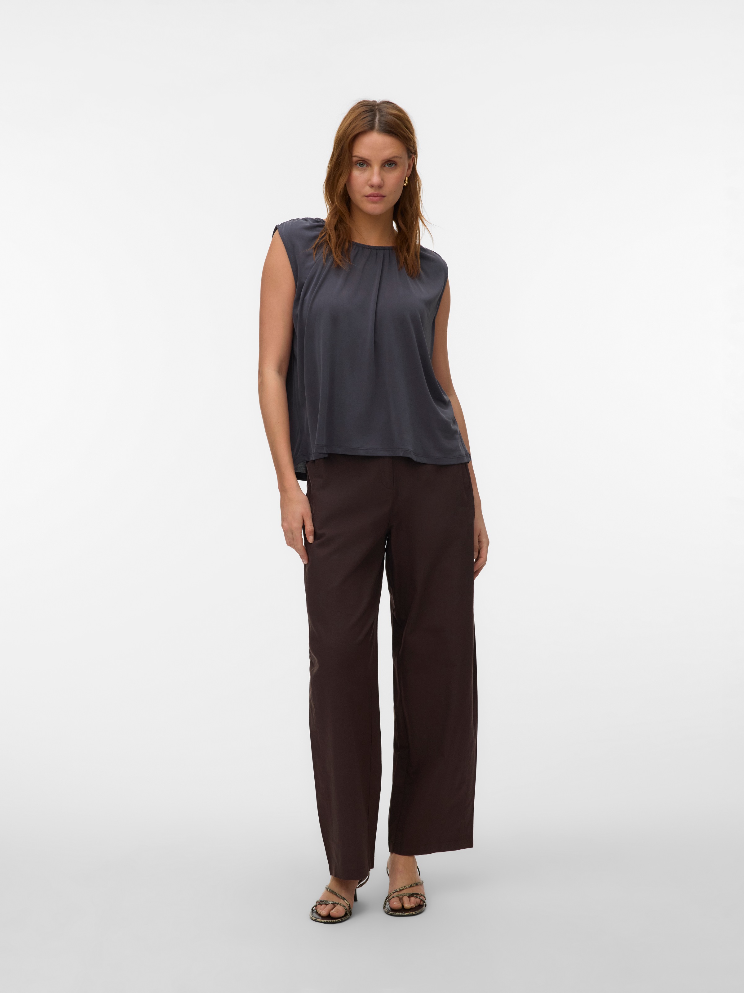 Vero Moda Haut de chemise »VMFILLI SL TOP JRS NOOS« mélange de matériaux