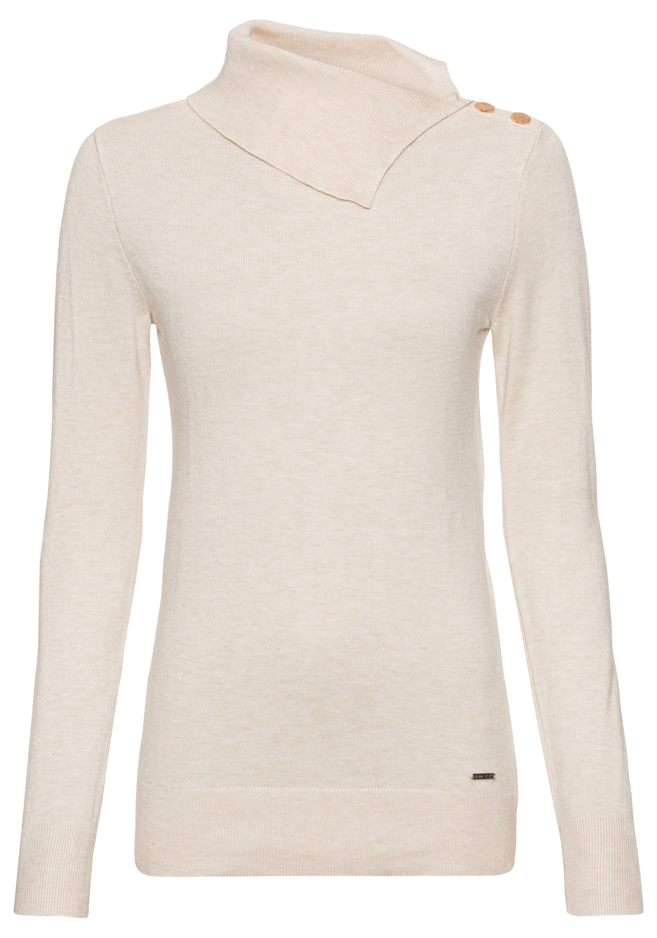 Laura Scott Schalkragenpullover, mit Schlitzkragen