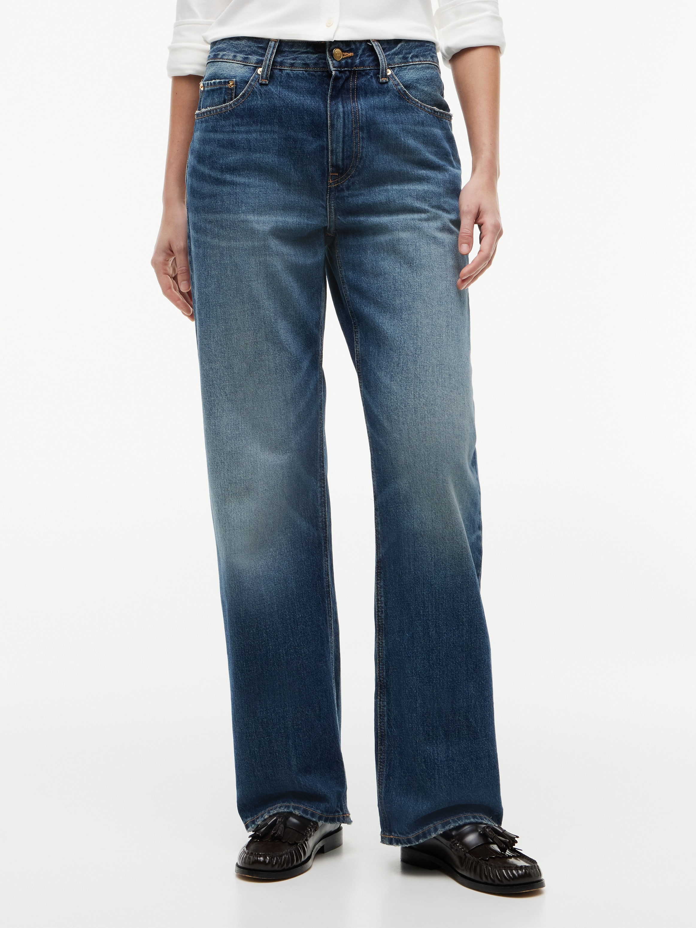 Image of Tommy Hilfiger Straight-Jeans "LOOSE STRAIGHT CAM RW" Baumwolle, straight fit, regular waist