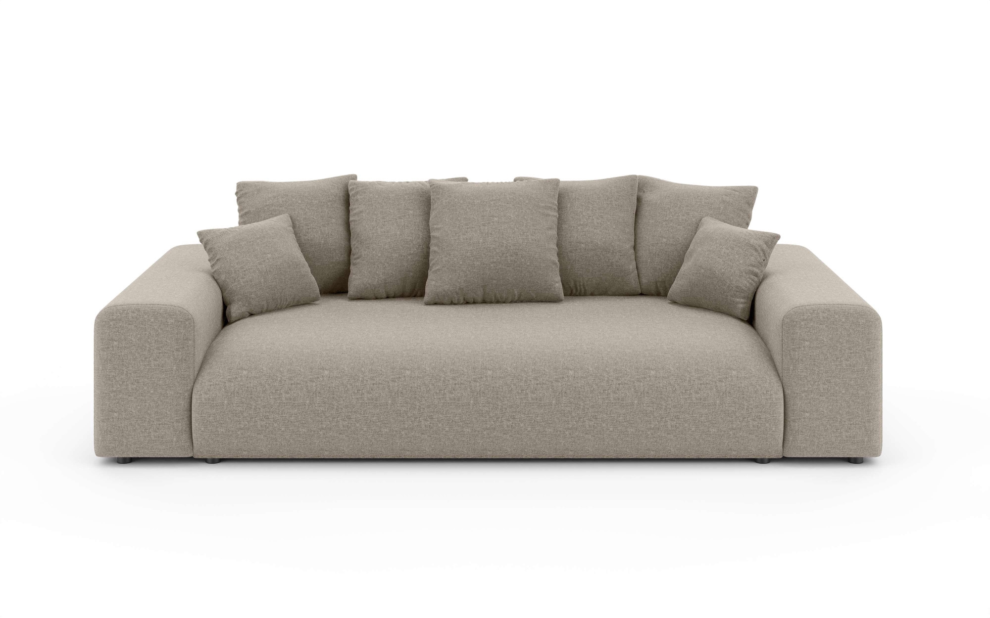 Home affaire Big-Sofa »LAKESIDE 3-Sitzer Schlafsofa mit Bettkasten, Breite 256,5 cm« Liegefläche 168,5x195 cm, hoher Sitzkomfort, Masse B/T/H: 256/122/82cm