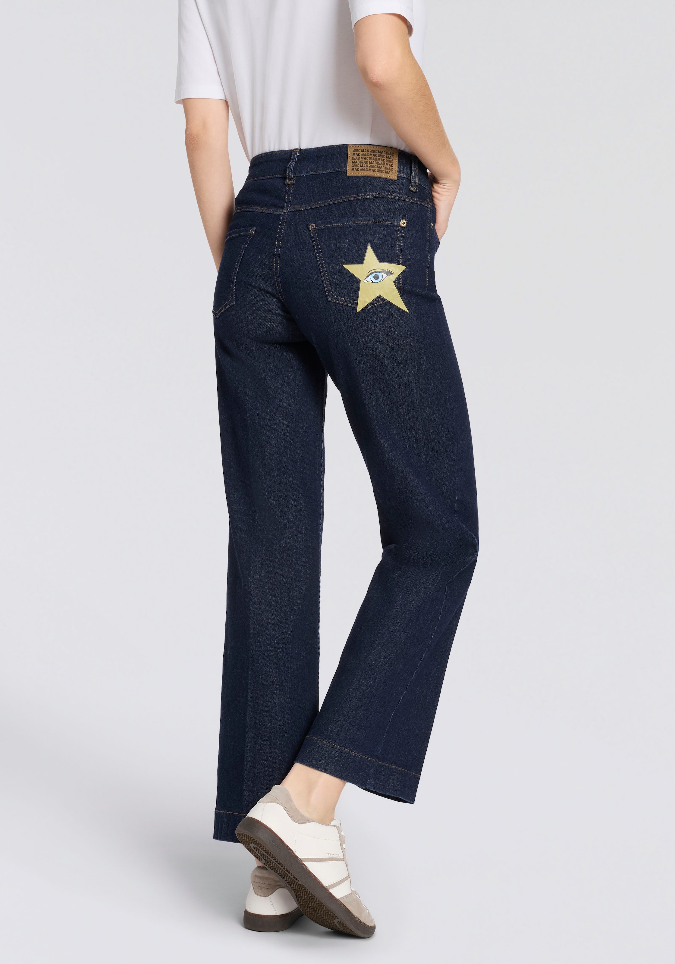 MAC Jeans à 5 poches »WIDE star« mit Aufdruck "Star" auf der Gesässtasche, weites Bein