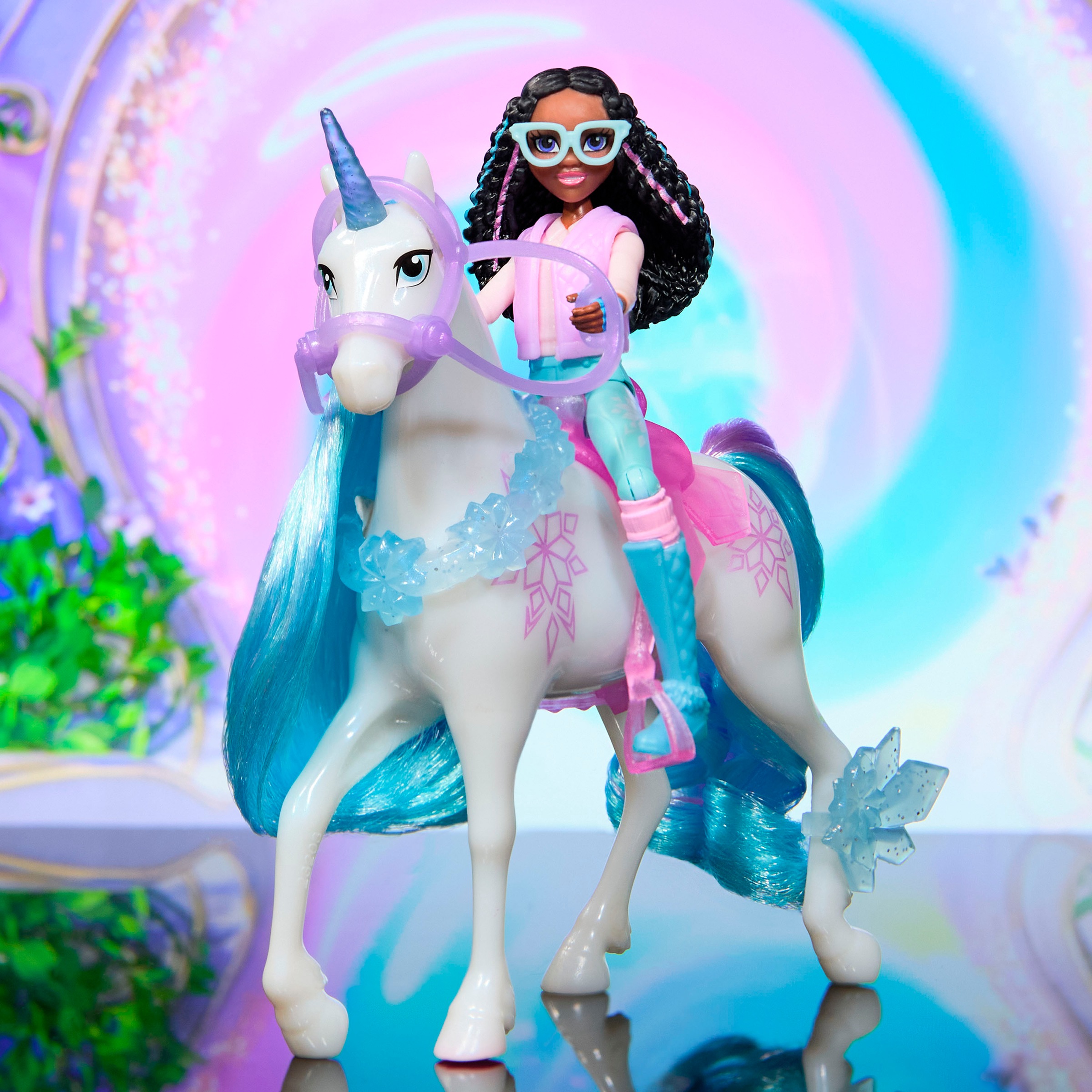Spin Master Poupée à habiller »Unicorn Academy - Layla & Einhorn Glacier« mit echter Mähne