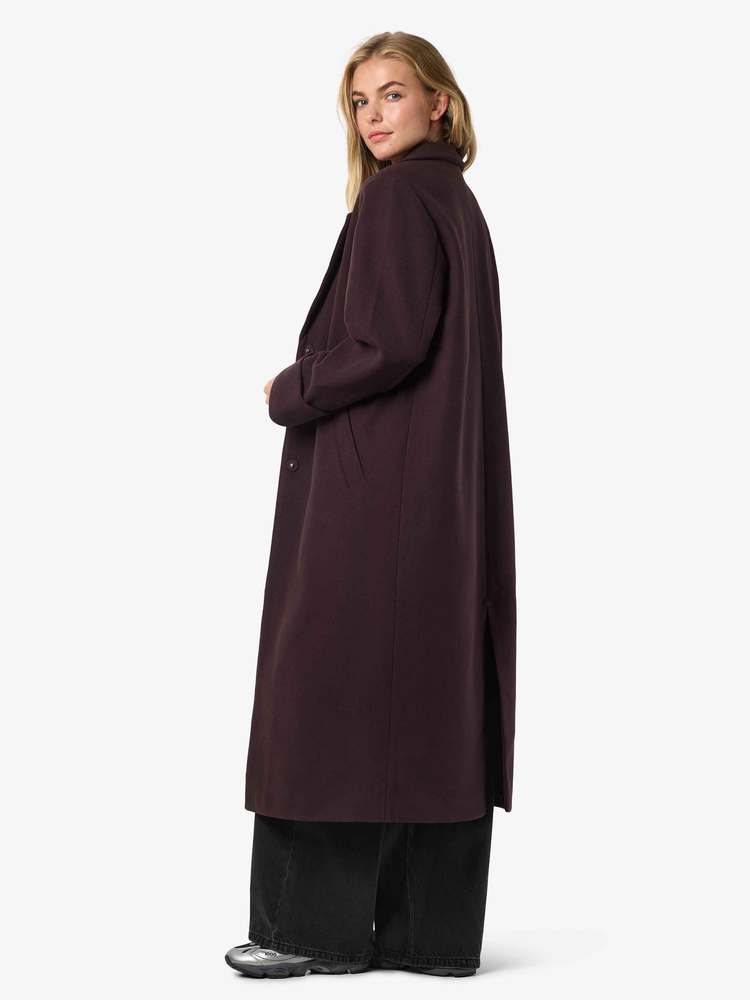Noisy may Langmantel »NMCADDY L/S LONG COAT FWD NOOS« Kunstfaser, loose fit