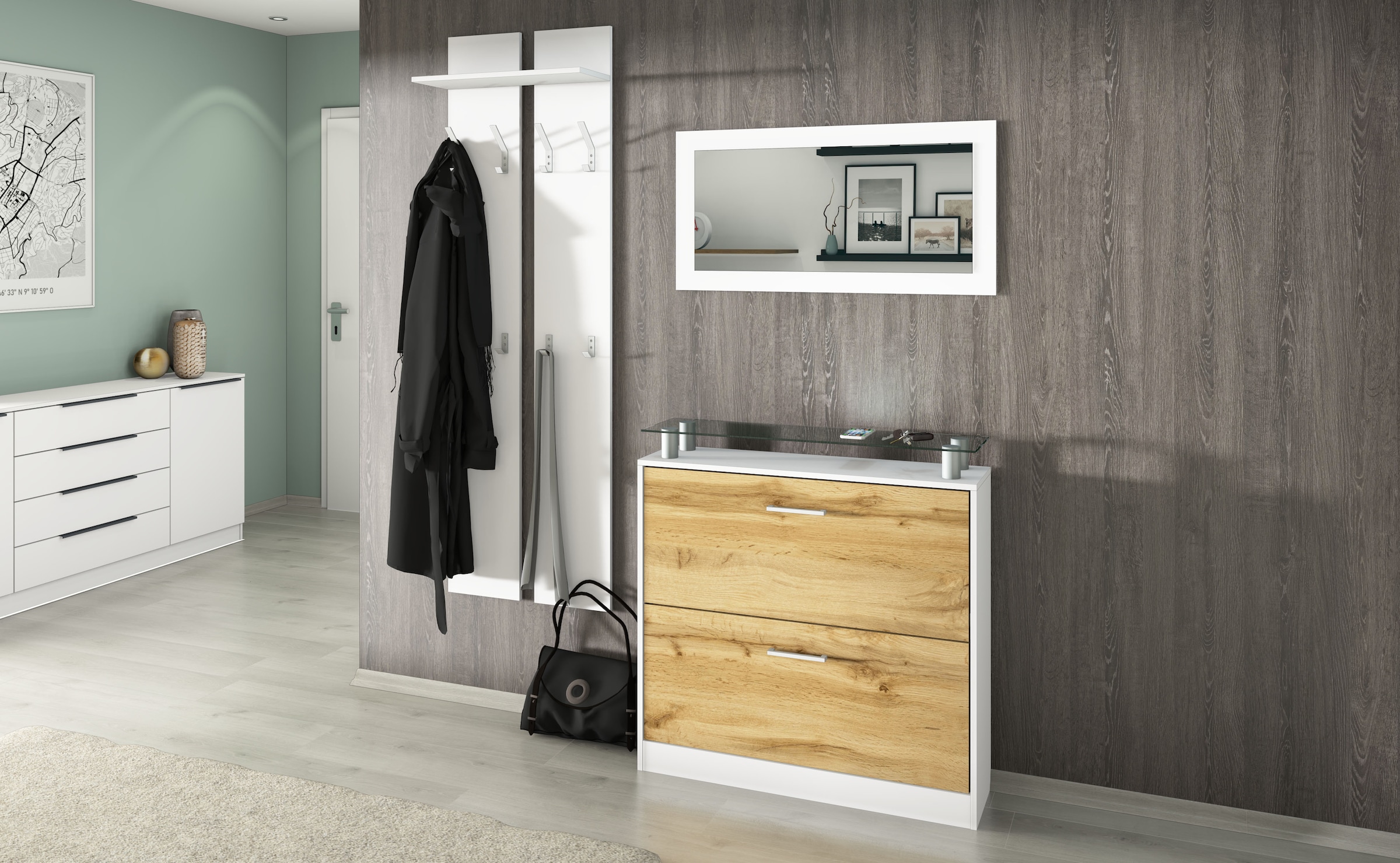 borchardt Möbel Ensemble de vestiaires »Finn« Set, 3 cuis tlg.