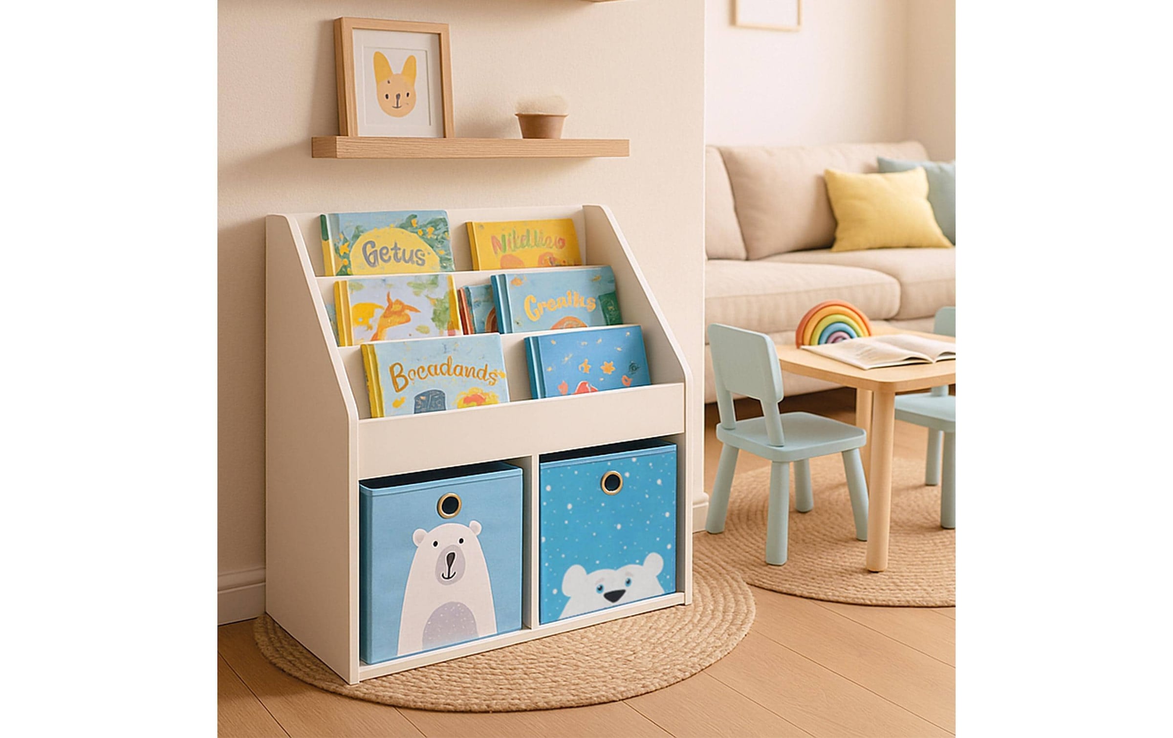 Image of relaxdays Bücherregal "für Kinder 79 x 72 x 30,5 cm"