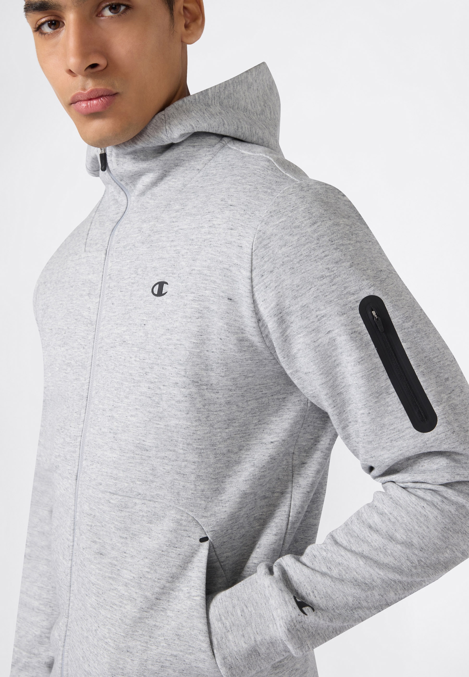 Champion Jogginganzug »SPORTWEAR ZIP-UP HOODIE SWEATSUIT Slim Fit« 2 zweiteiliges Set, Slim Fit Schnitt, aus Baumwolle und Polyester