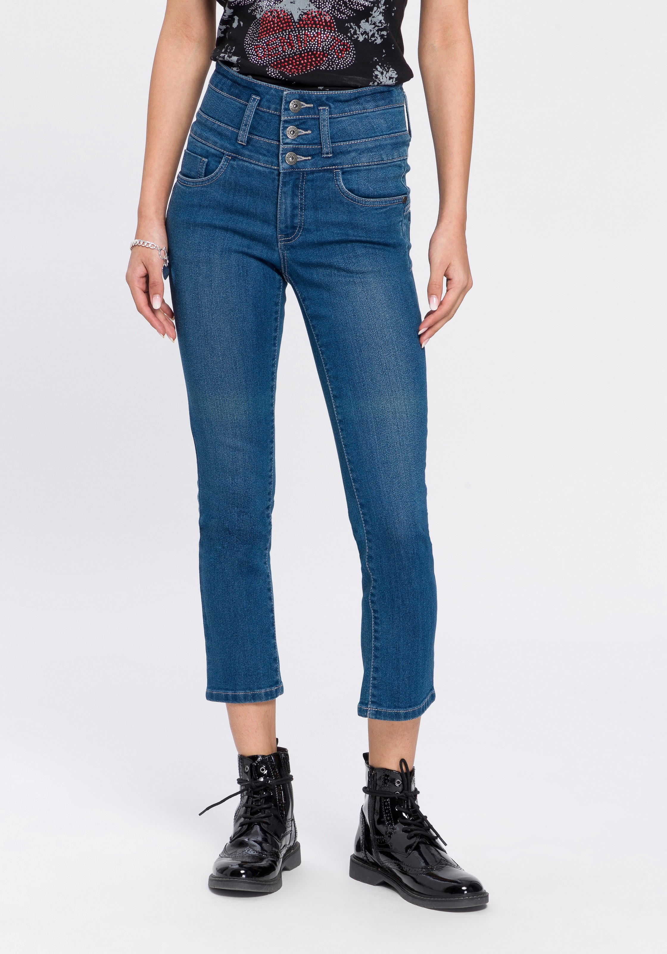 Image of Arizona 7/8-Jeans »mit extra breitem Bund«, High Waist bei Ackermann Versand Schweiz