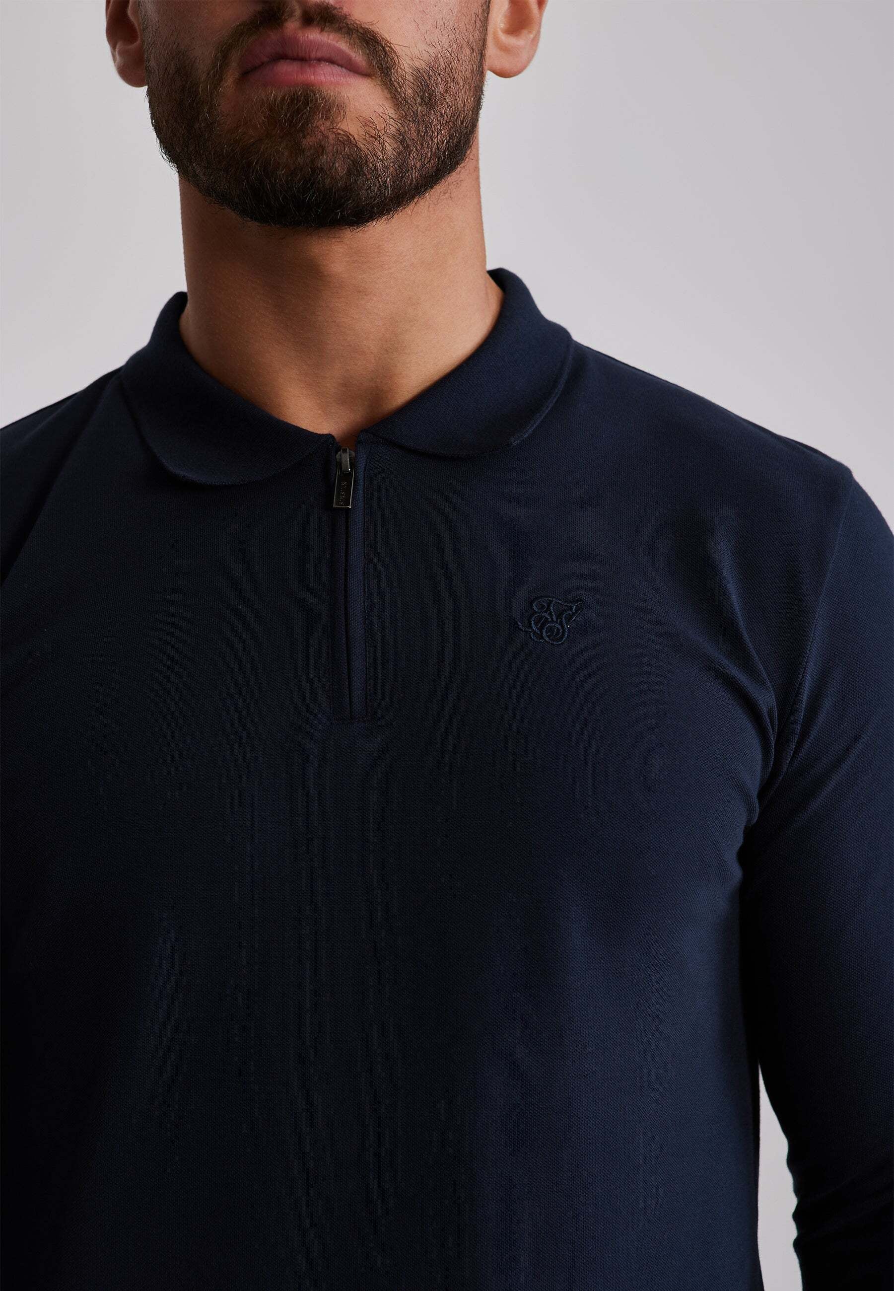 Siksilk Langarm-Poloshirt »Siksilk Langarmpolo Zip Polo«