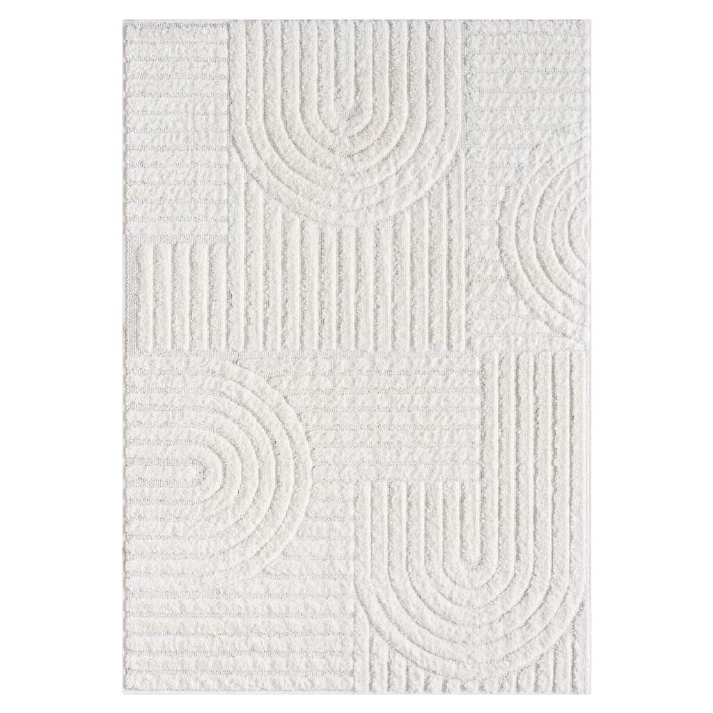 Carpet City Hochflor-Teppich »FOCUS765«, rechteckig, 20 mm Höhe, Boho-Teppich, Hochtief-Muster/ 3D-Effekt, für Wohnzimmer, Schlafzimmer