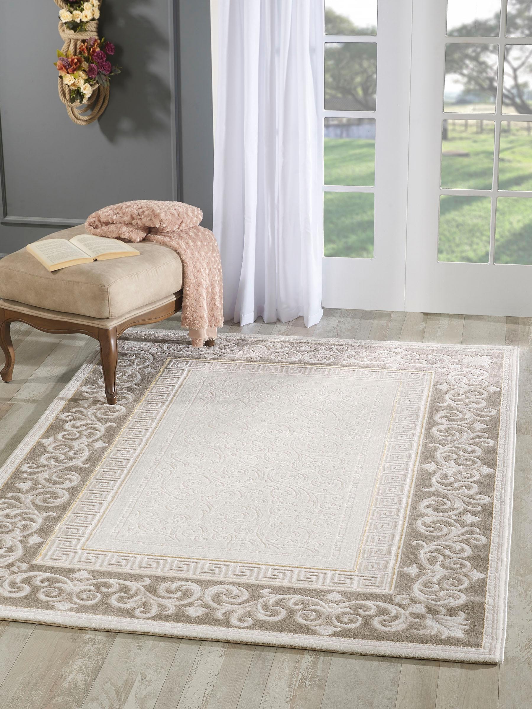 Image of Sanat Teppich "Harmony 3206, auch als Läufer" rechteckig 12 mm Höhe Wohnzimmer, Kurzflor, modern, Bordüre,Schlafzimmer