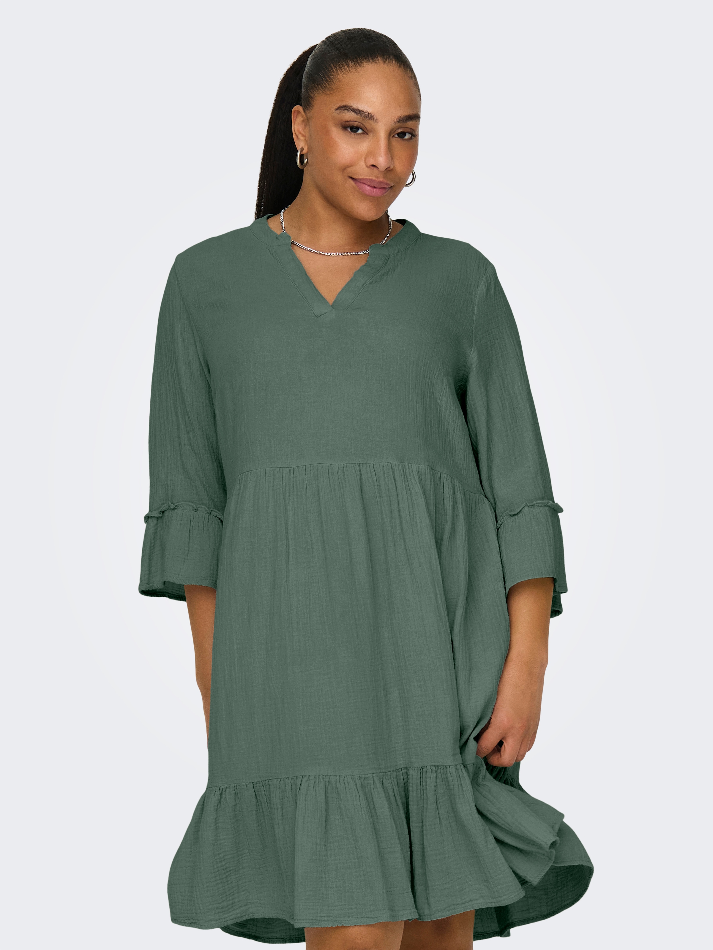 ONLY CARMAKOMA Robe tunique »CARTHYRA LIFE PEPLUM DRESS WVN« Sommerkleid