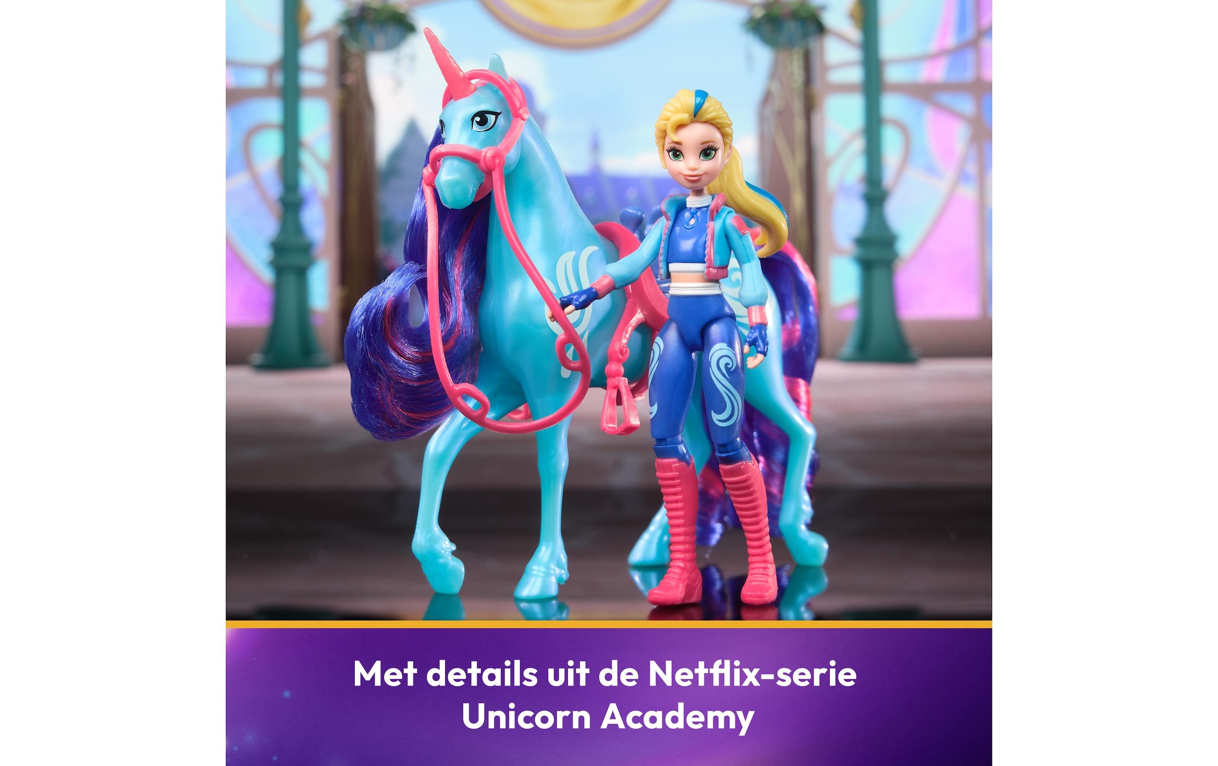 Anziehpuppe »Spinmaster Unicorn Academy Isabel Doll & River Unicorn«