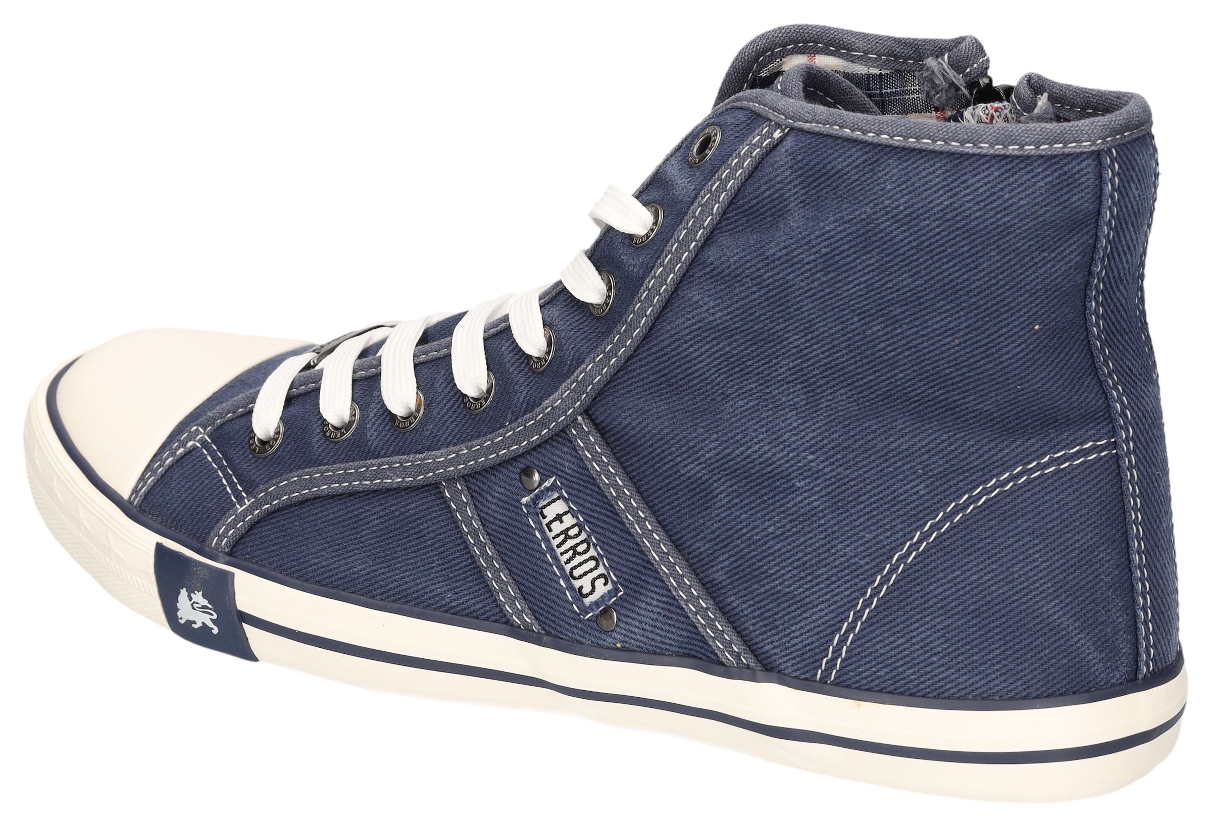 LERROS Bottines de sneakers  Bottes à lacets, sneakers montantes, bottes en toile avec embout caoutchouc
