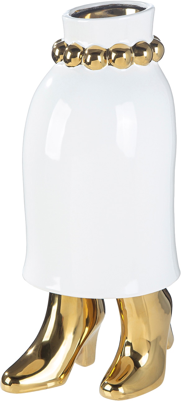 GILDE Tischvase »Vase Frau Donna weiss« Vase, Donna, Figurvase, feminines Design, kunstvoll, Eyecatcher